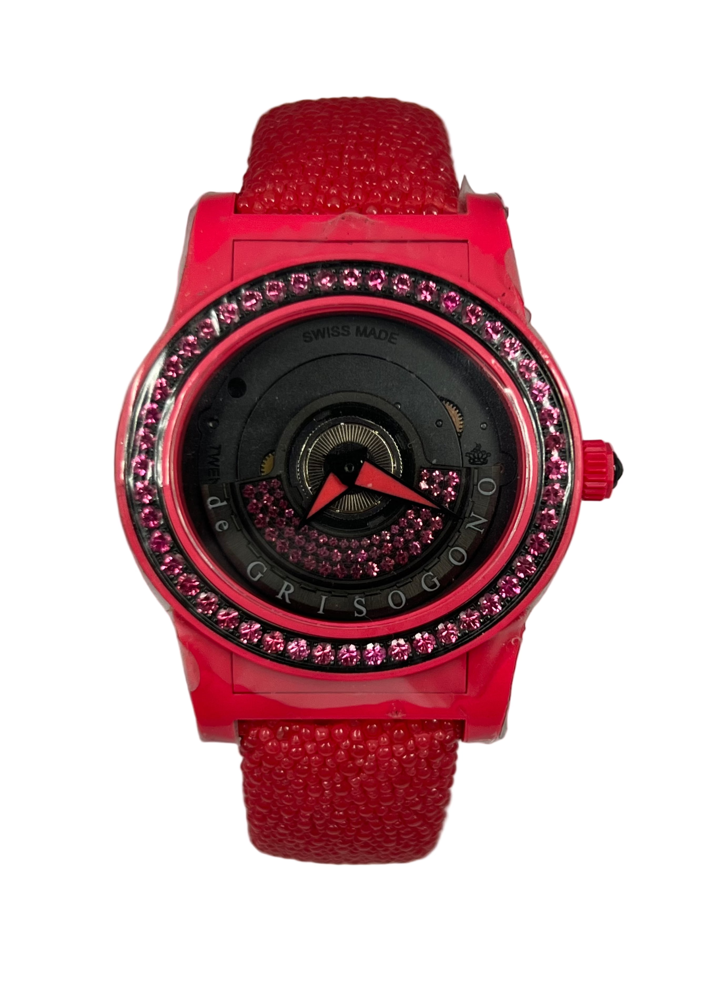 De Grisogono Tondo by night Coral Red Composite Fiberglass PLF & PVD Stainless Steel & Spinels Lady's Watch
