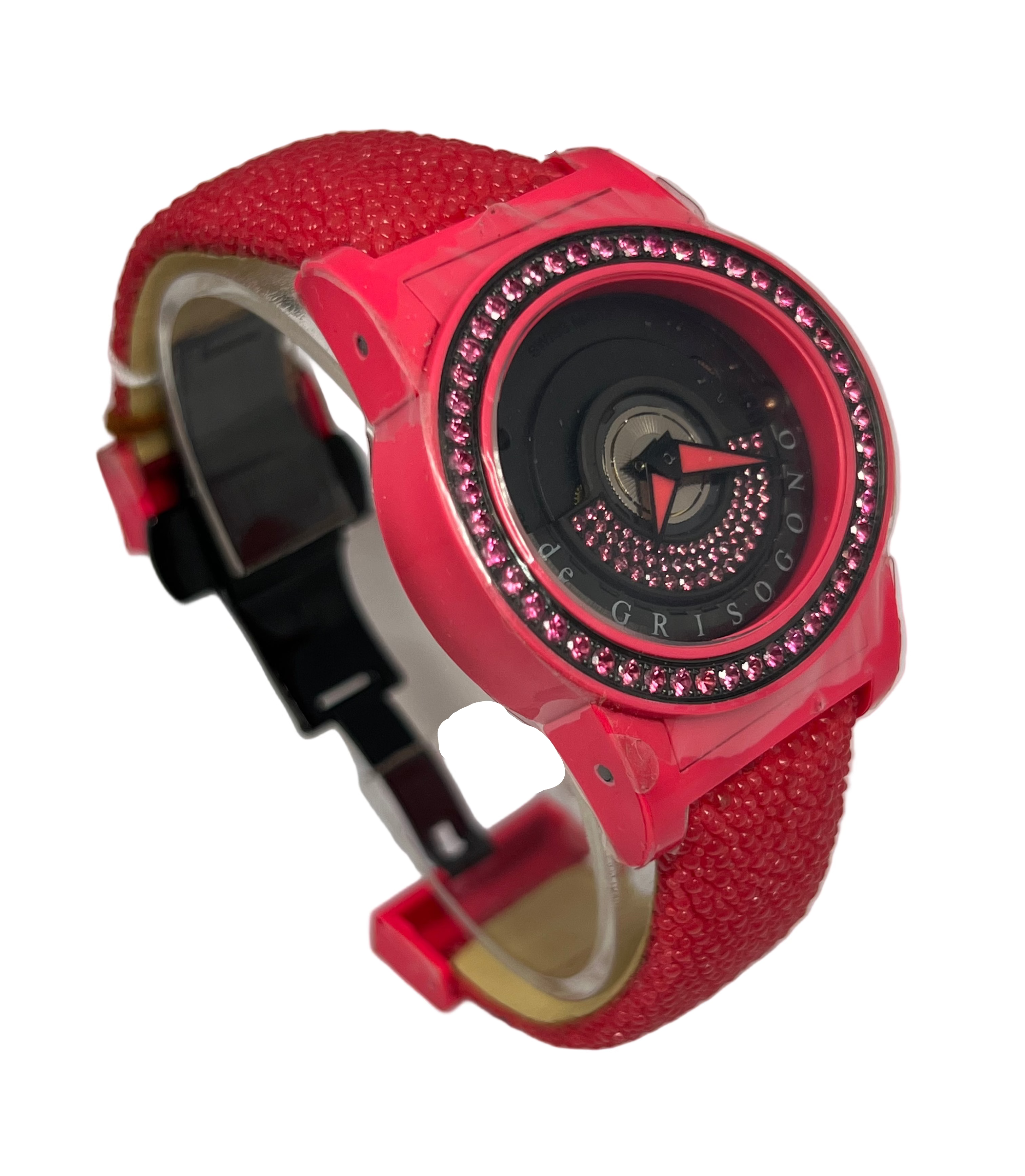 De Grisogono Tondo by night Coral Red Composite Fiberglass PLF & PVD Stainless Steel & Spinels Lady's Watch