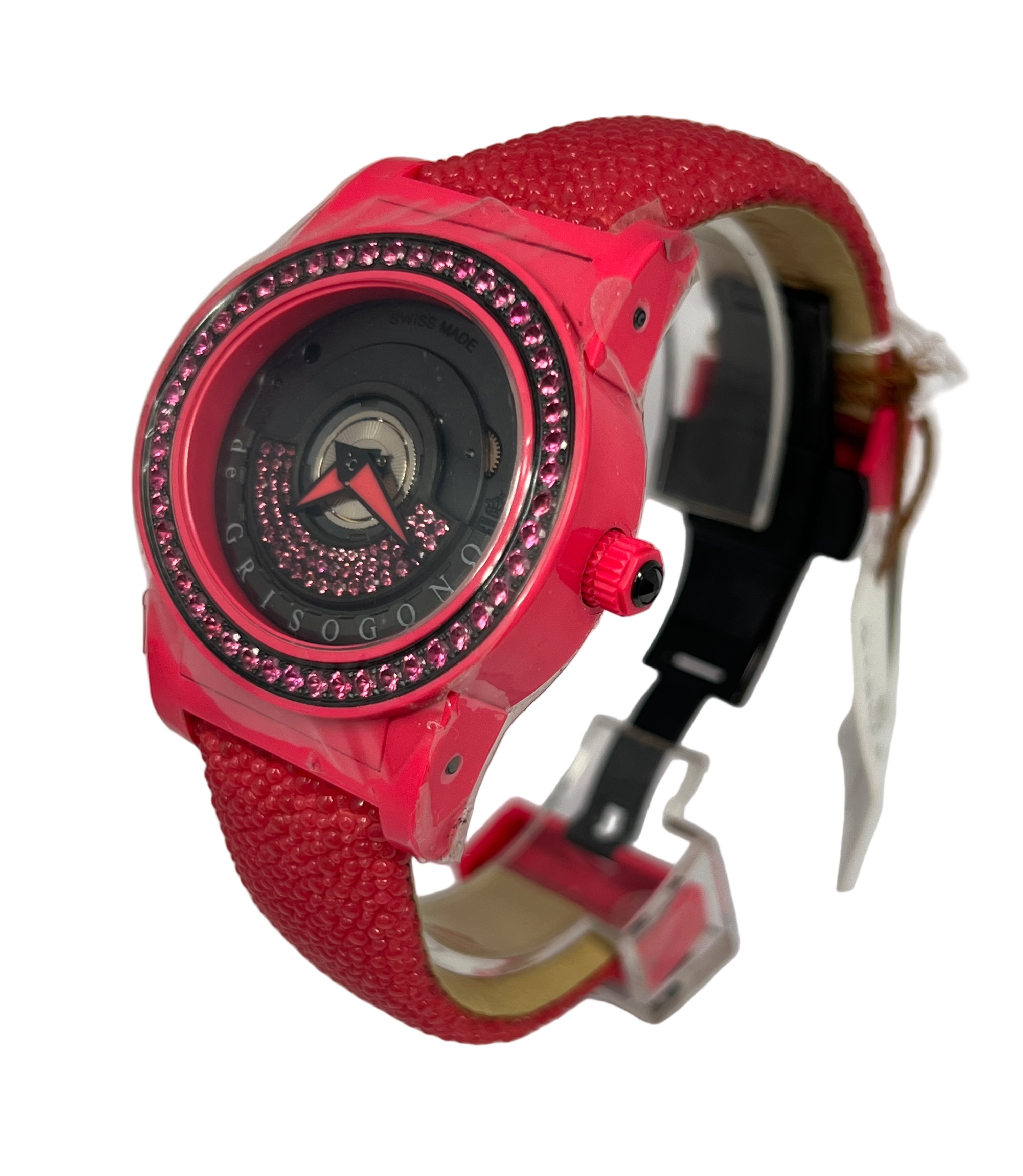 De Grisogono Tondo by night Coral Red Composite Fiberglass PLF & PVD Stainless Steel & Spinels Lady's Watch