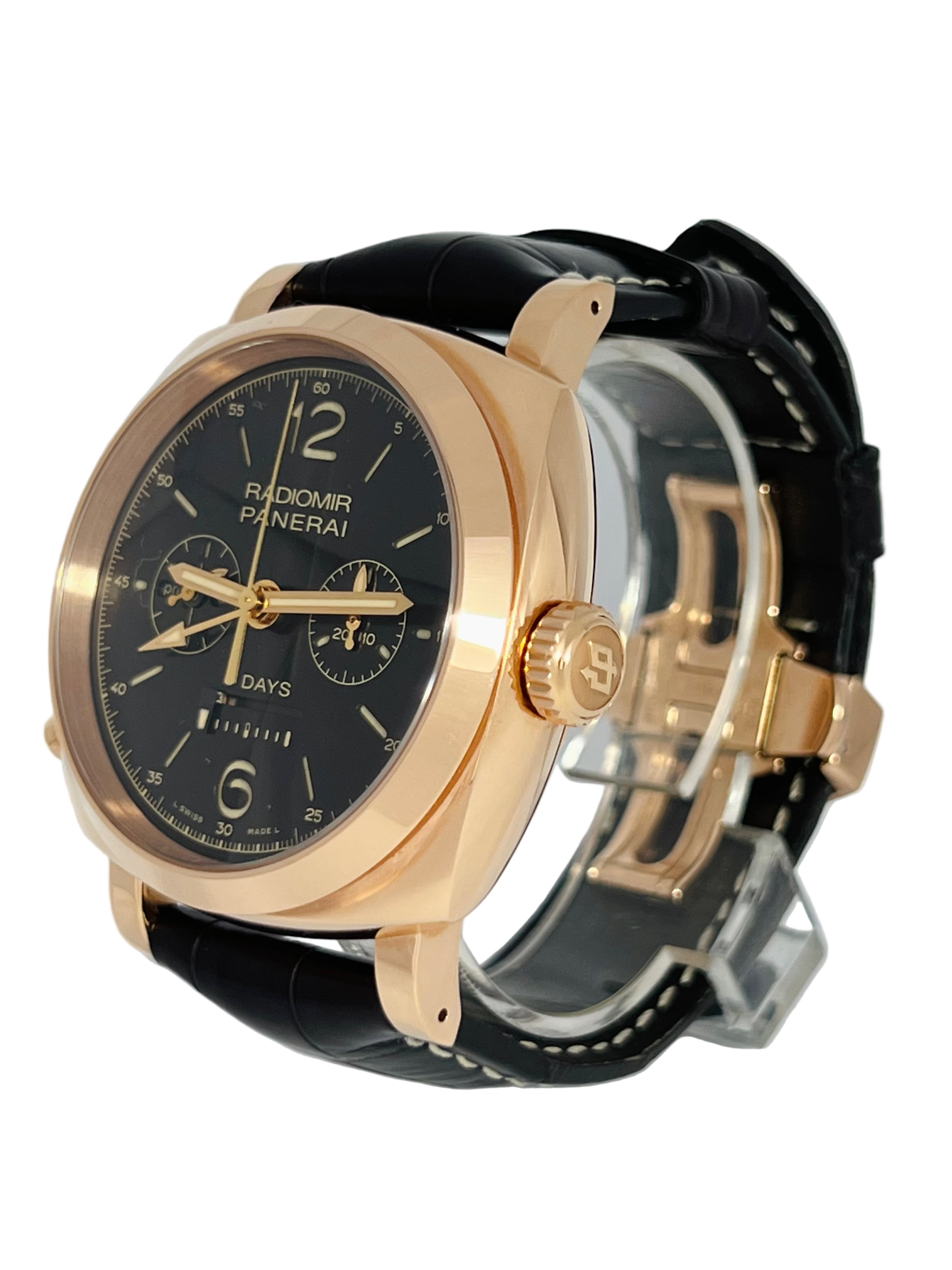 Panerai Radiomir 1940 Chrono Monopulsante 8 Days GMT Oro Rosso 18K Rose Gold Men's Watch