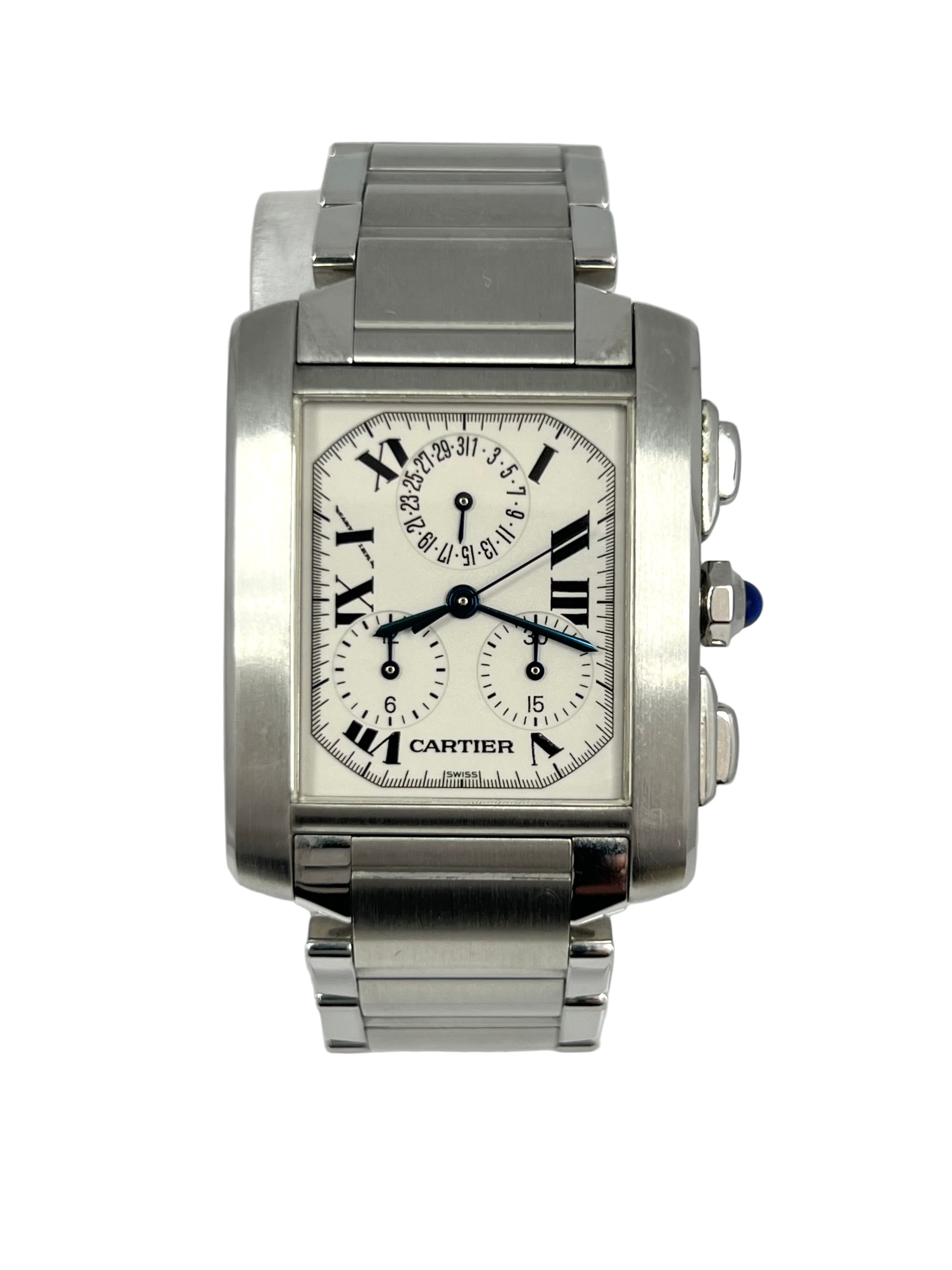 Cartier Tank Francaise Chronoflex Stainless Steel Lady's Watch