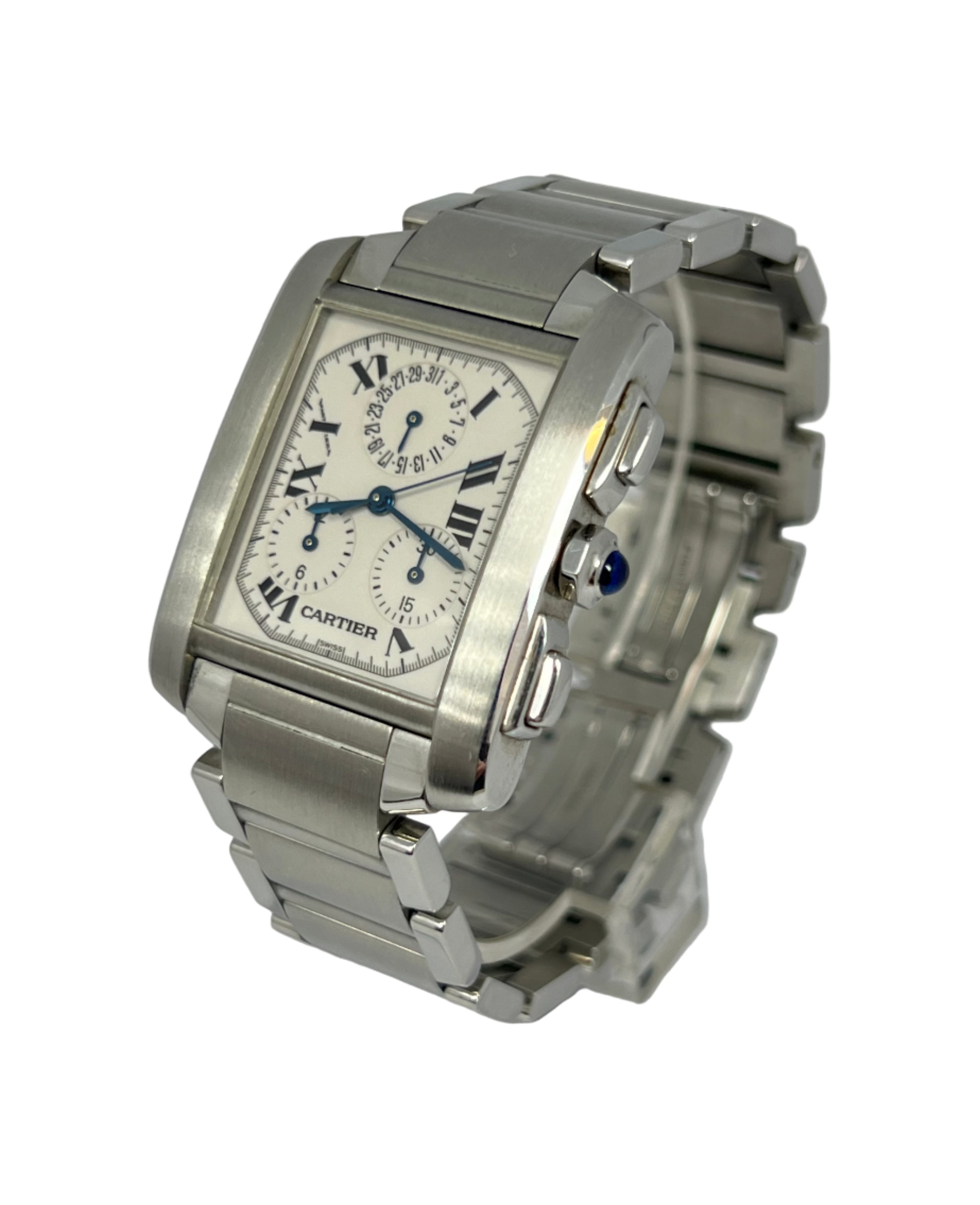 Cartier Tank Francaise Chronoflex Stainless Steel Lady's Watch