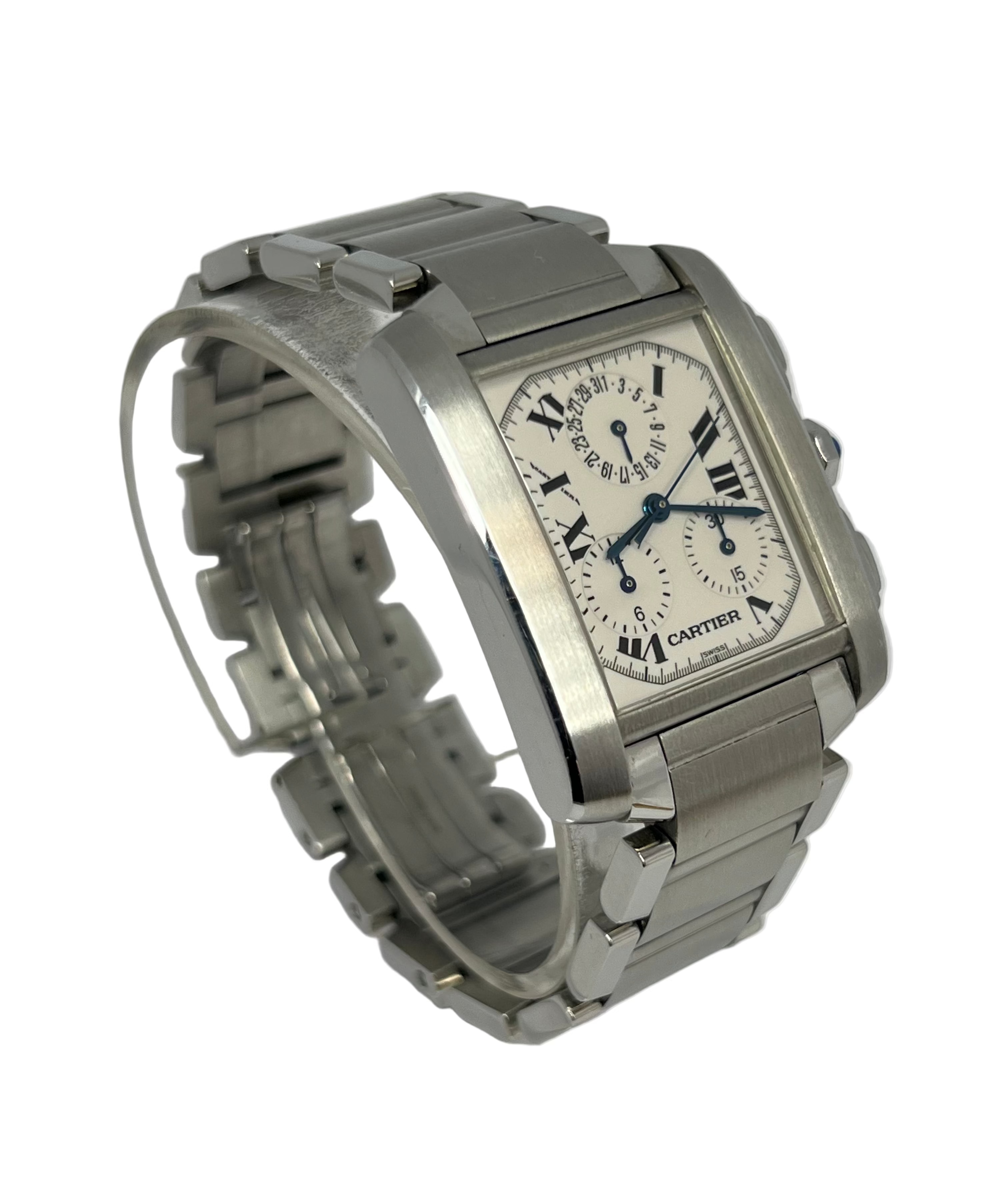 Cartier Tank Francaise Chronoflex Stainless Steel Lady's Watch