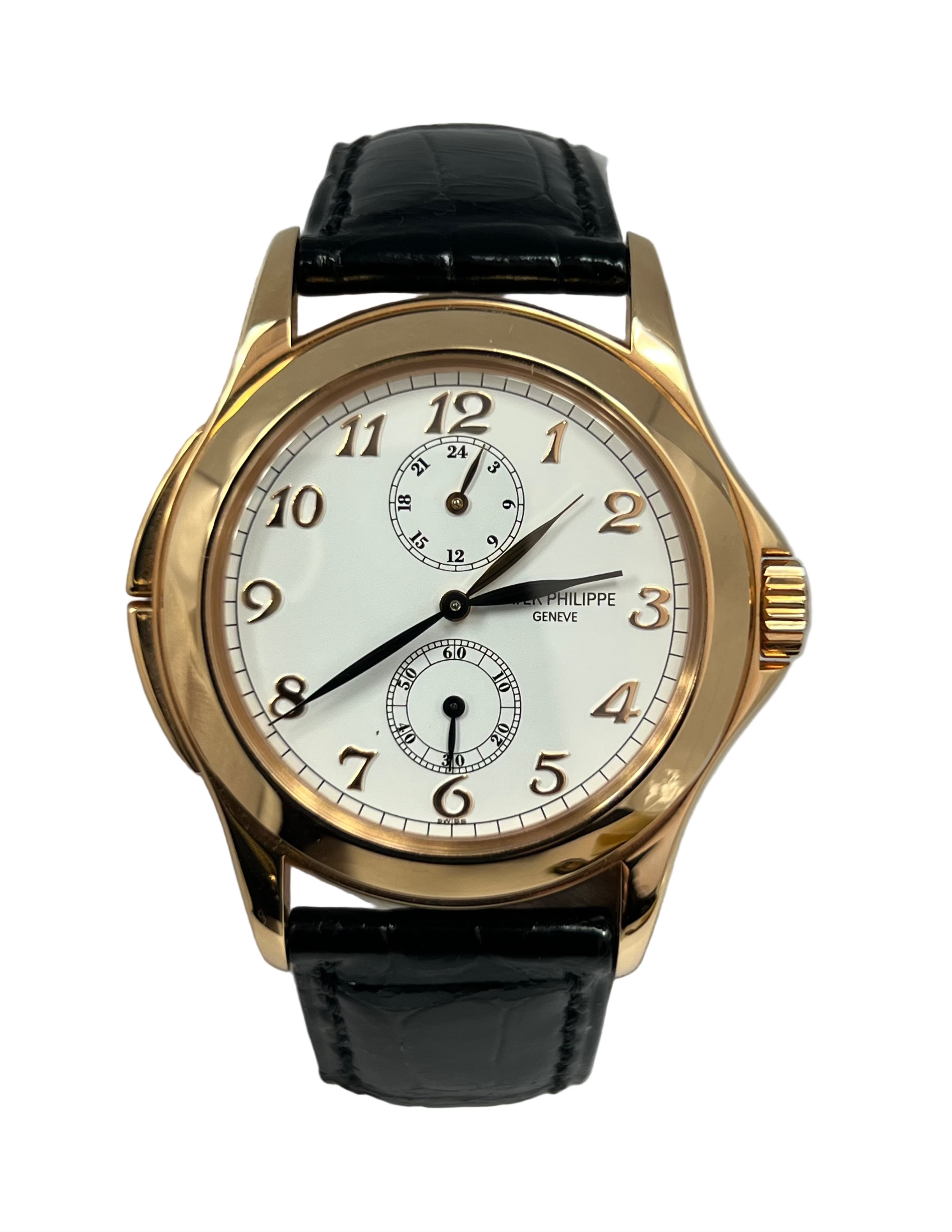 Patek Philippe Calatrava Travel Time 18K Rose Gold Men's Watch