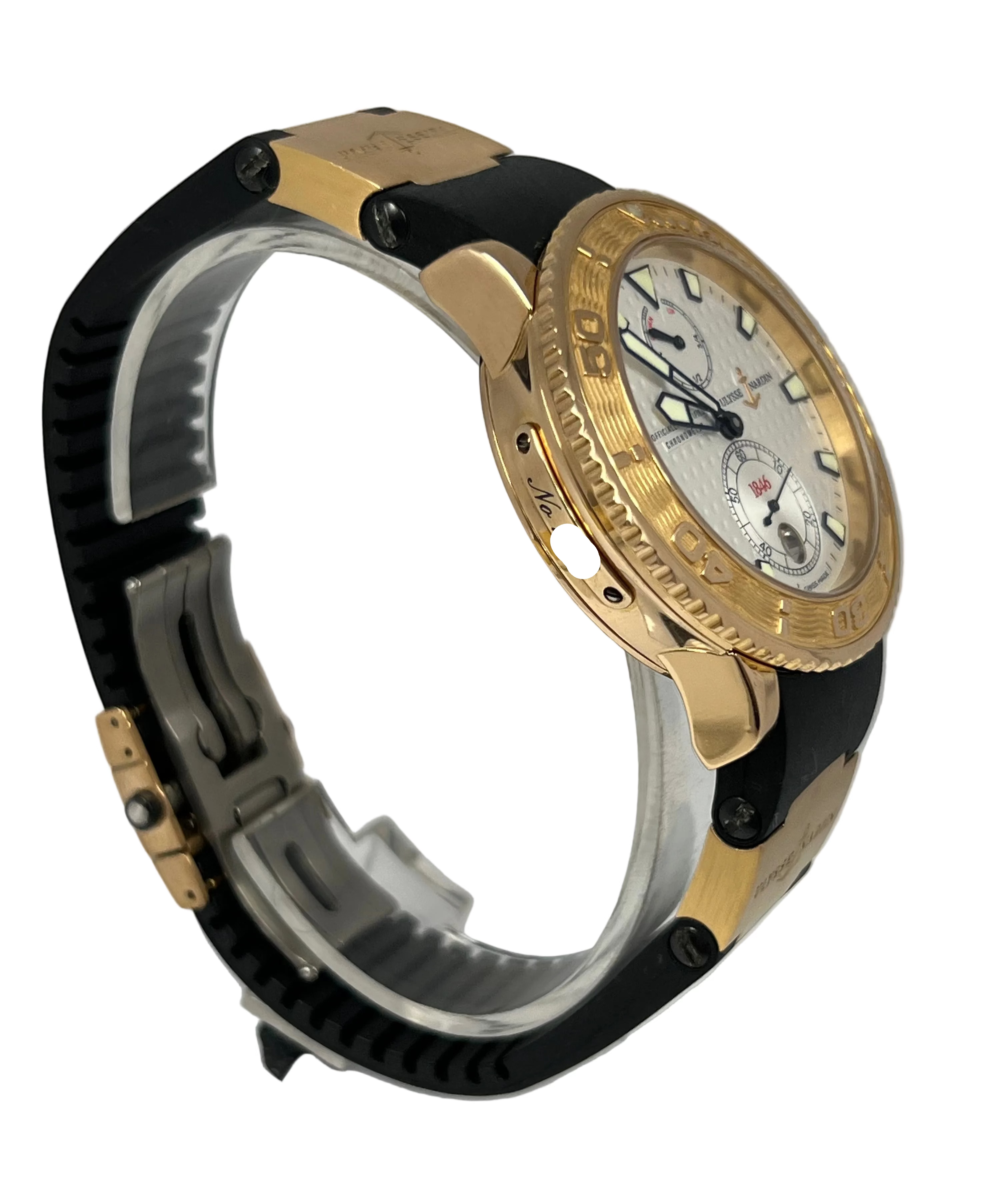 Ulysse Nardin Marine Diver Chronometer 18K Rose Gold Mens Watch