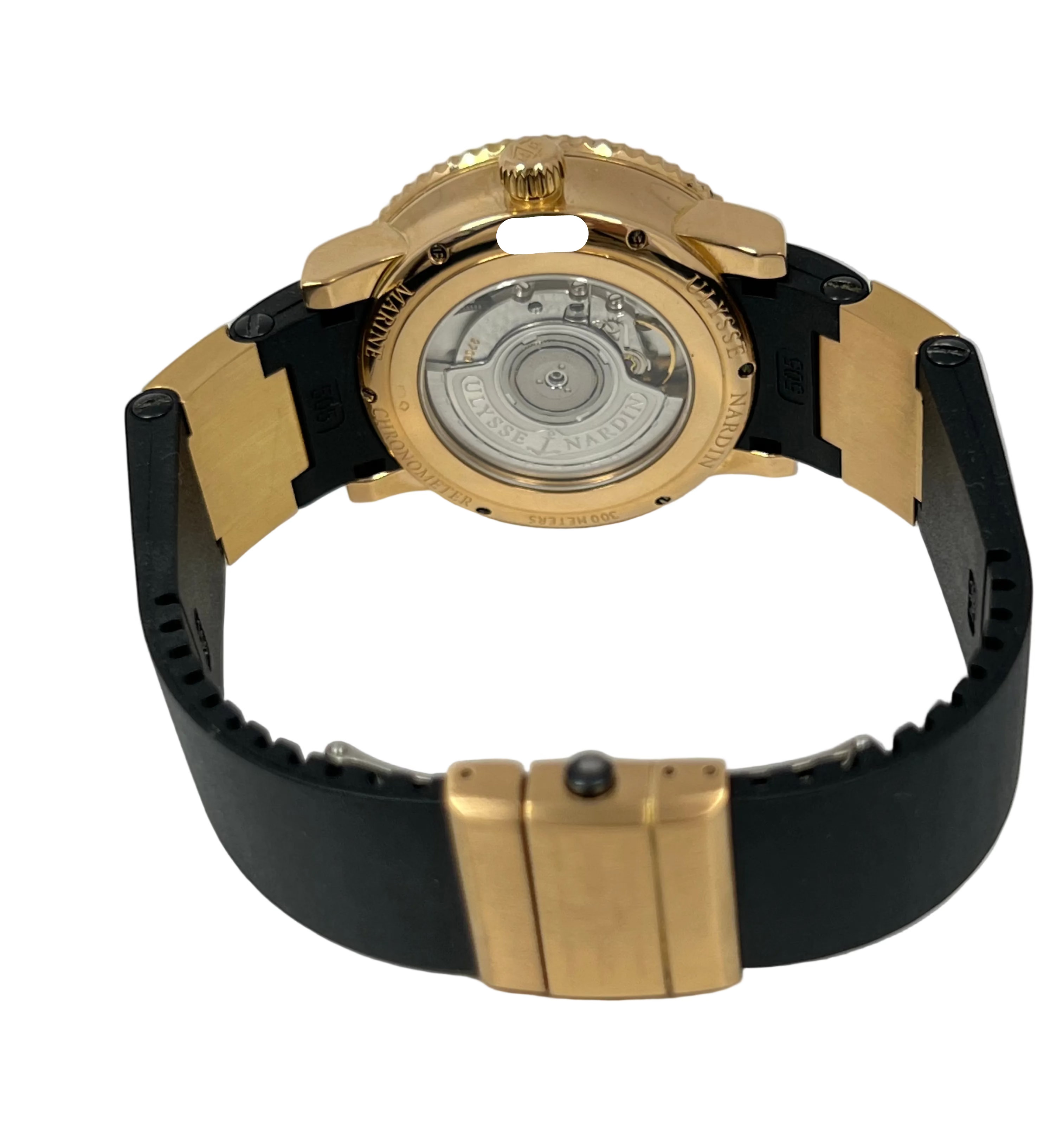 Ulysse Nardin Marine Diver Chronometer 18K Rose Gold Mens Watch