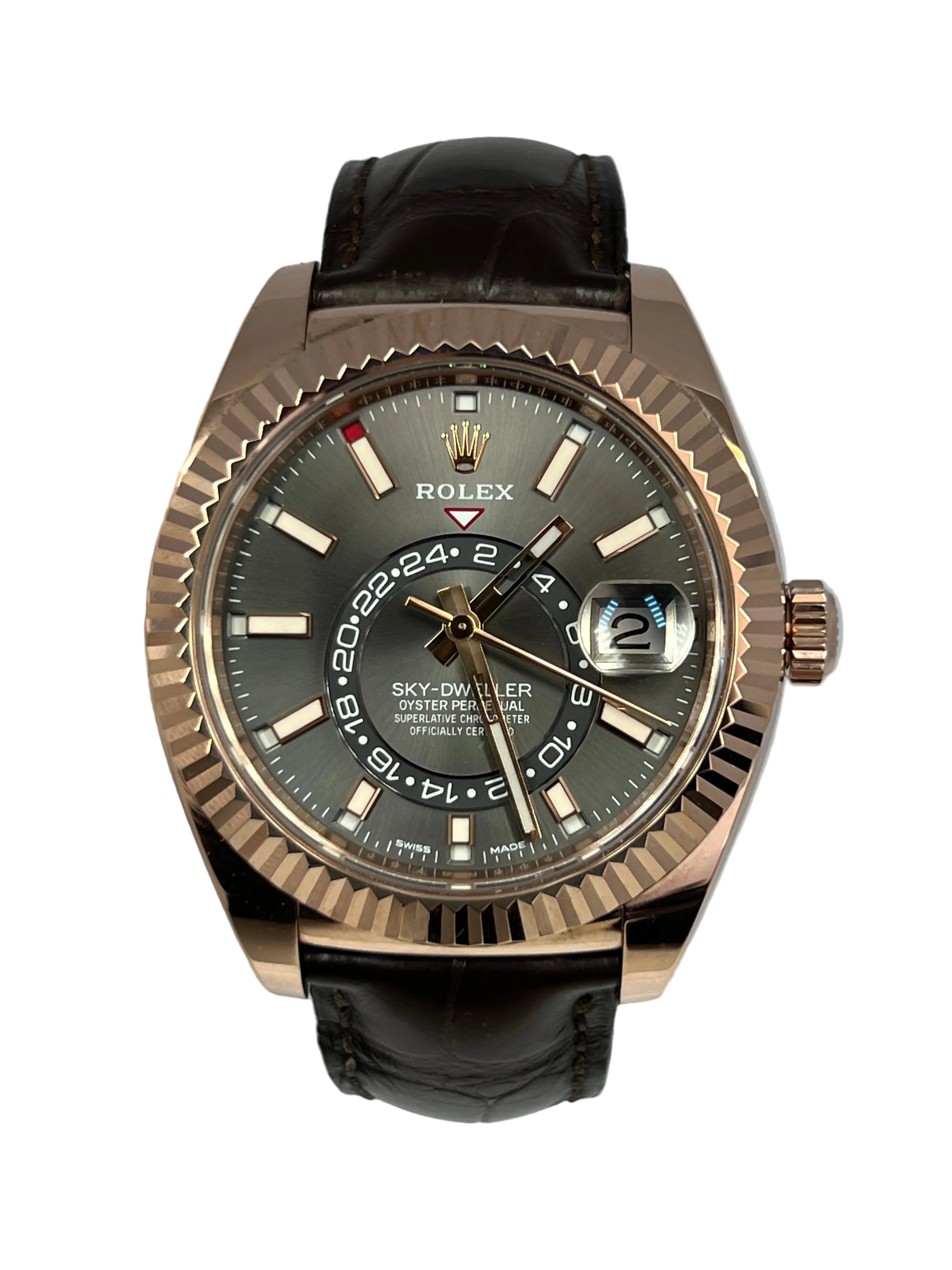 Rolex Sky-Dweller 18K Everose Gold Men’s Watch