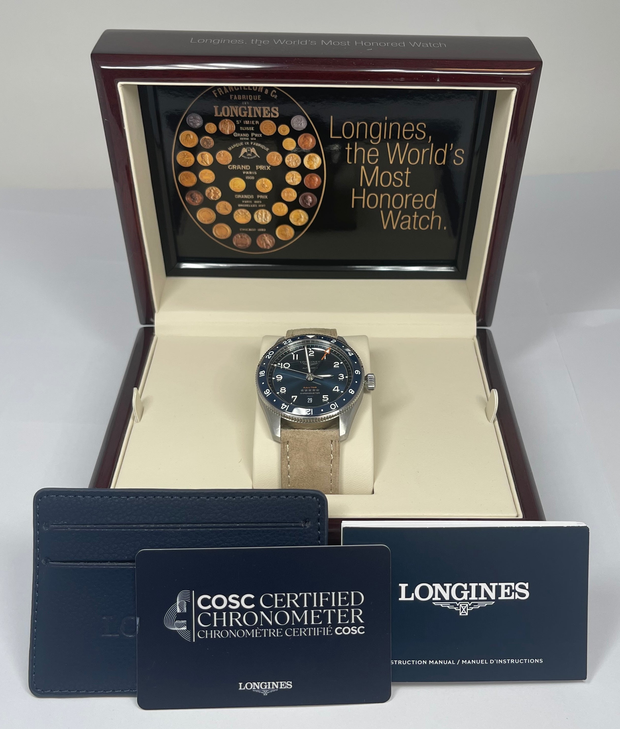 Longines Spirit Zulu Time Stainless Steel Men's Watch