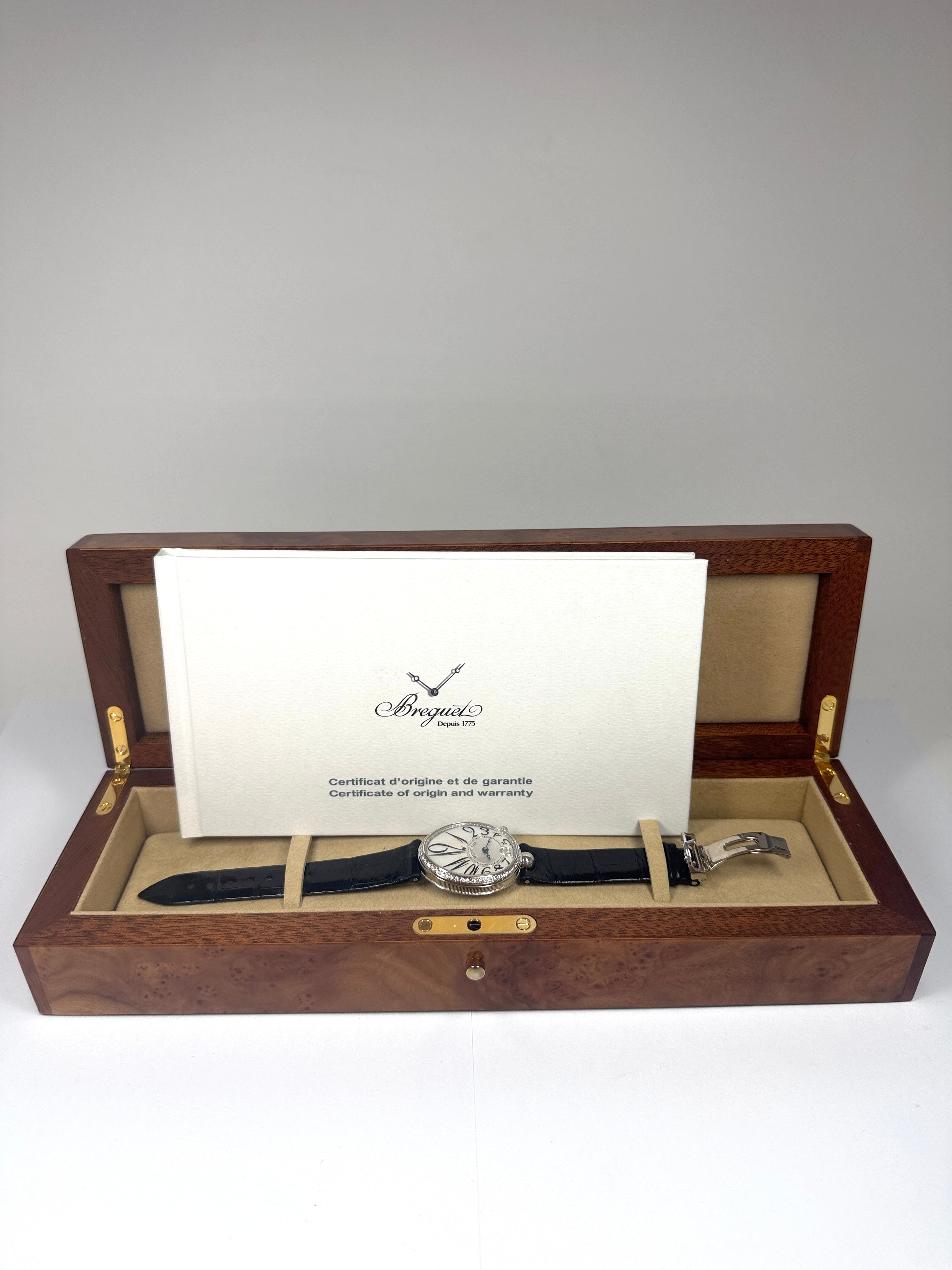 Breguet Reine De Naples 8918 18K White Gold & Diamonds Ladies Watch