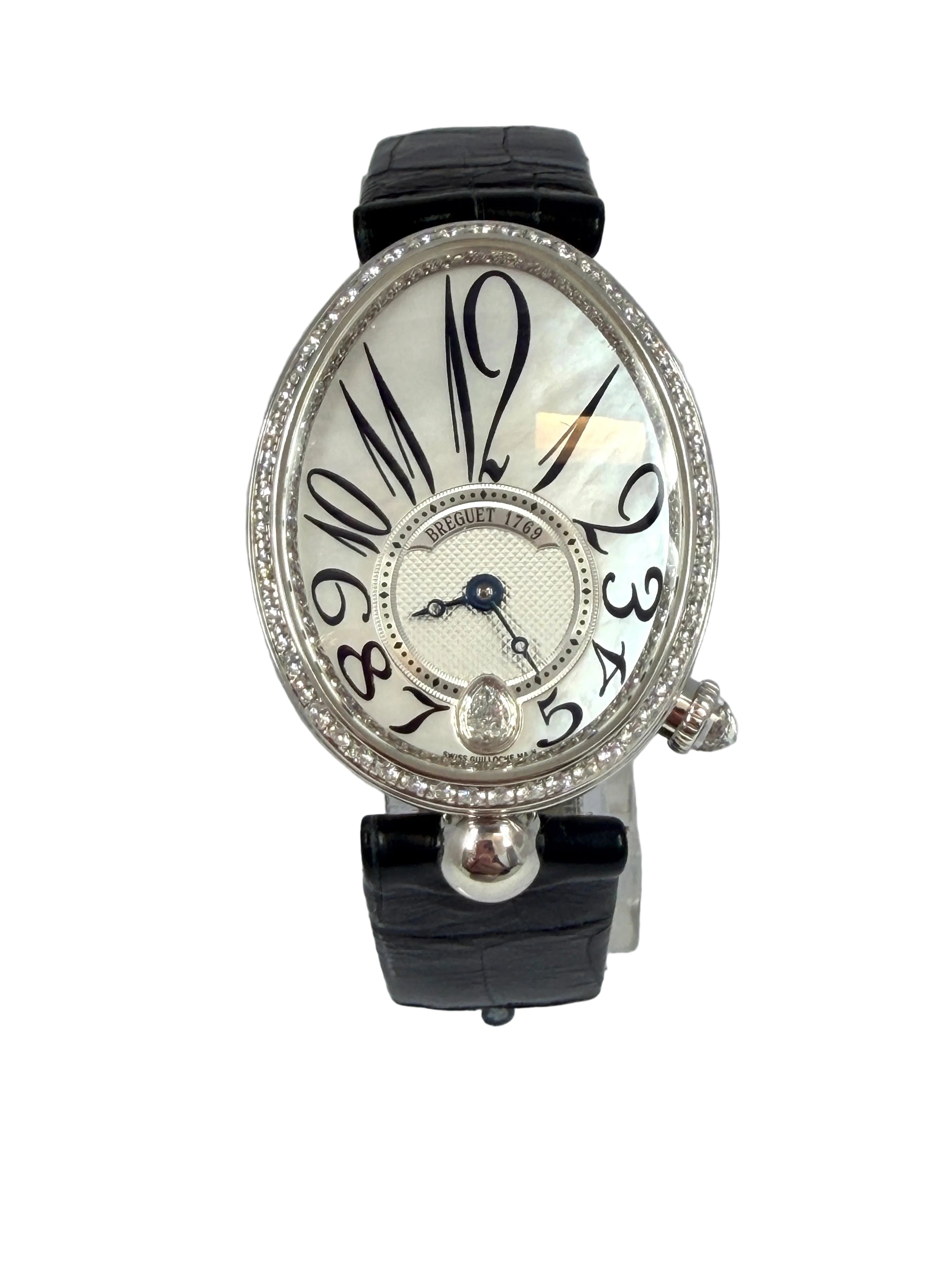 Breguet Reine De Naples 8918 18K White Gold & Diamonds Ladies Watch