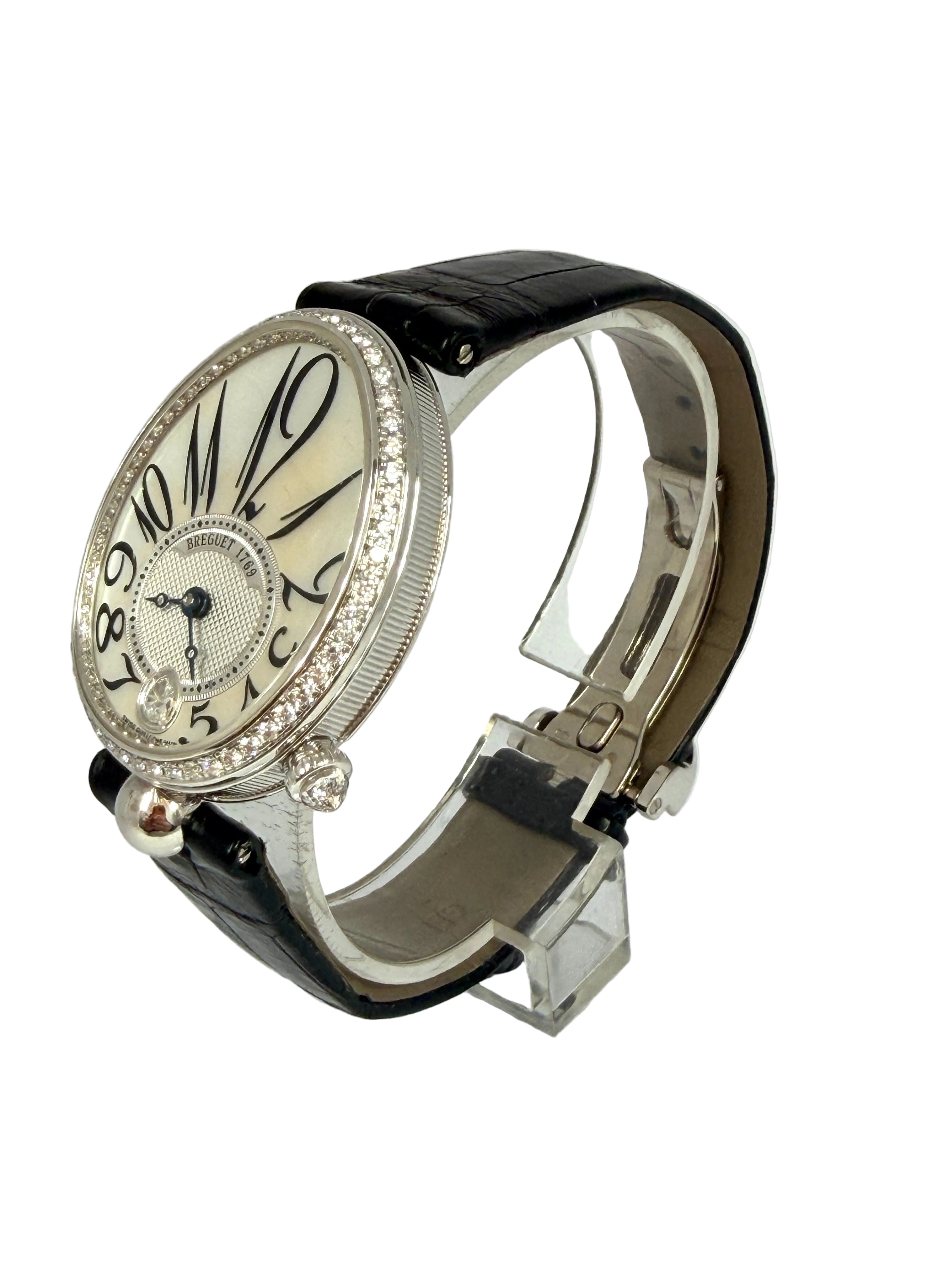 Breguet Reine De Naples 8918 18K White Gold & Diamonds Ladies Watch