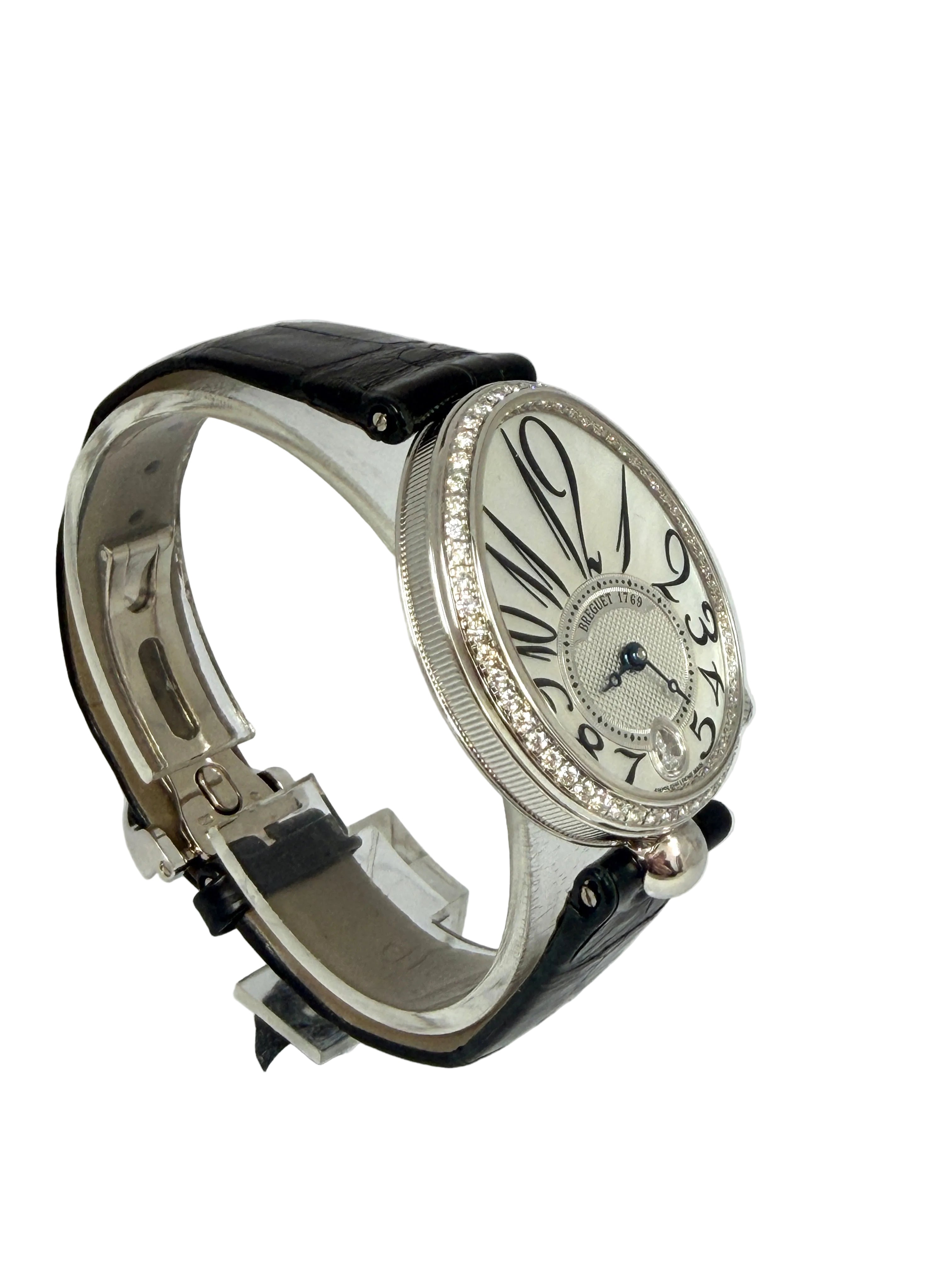 Breguet Reine De Naples 8918 18K White Gold & Diamonds Ladies Watch