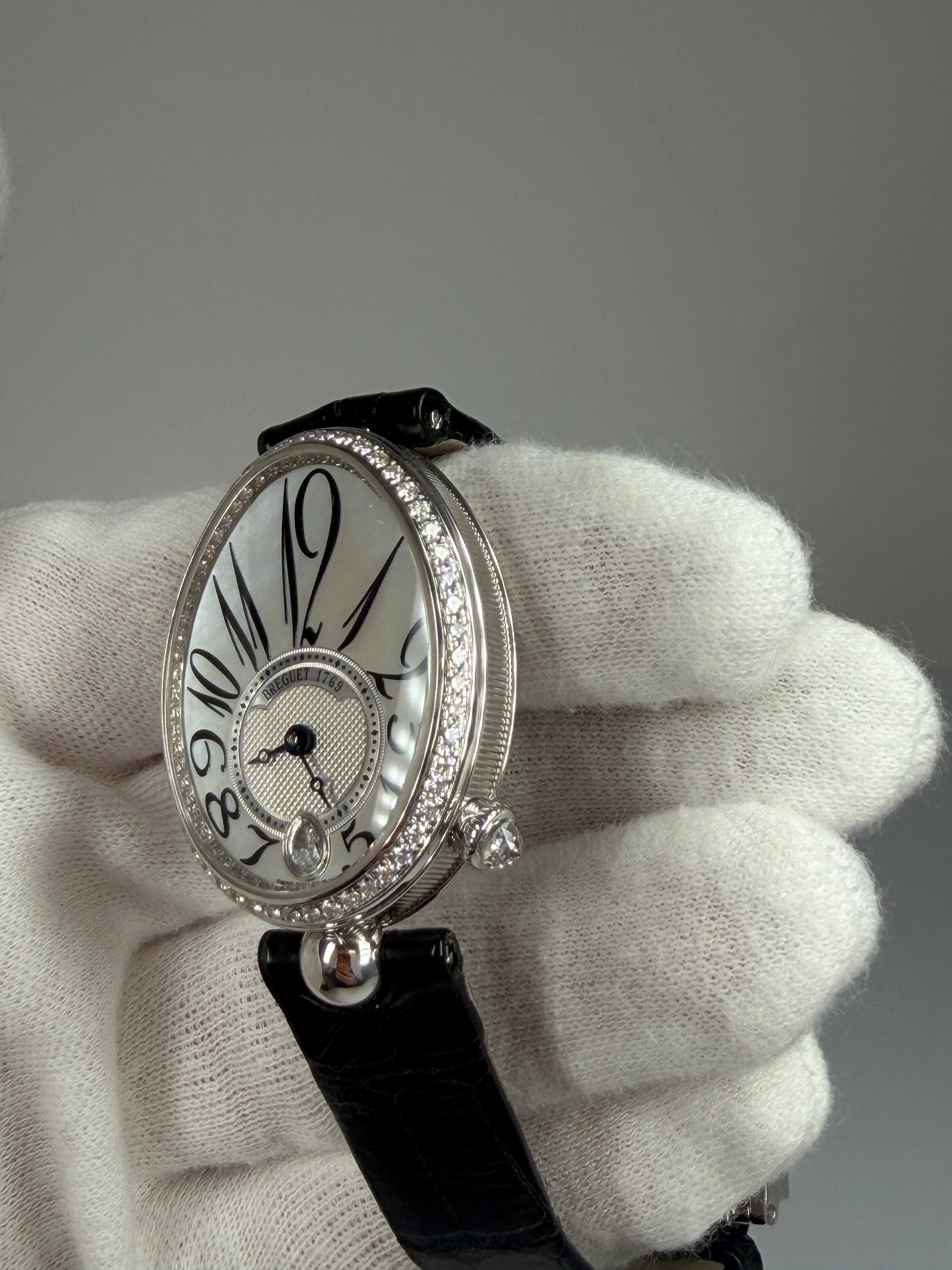 Breguet Reine De Naples 8918 18K White Gold & Diamonds Ladies Watch