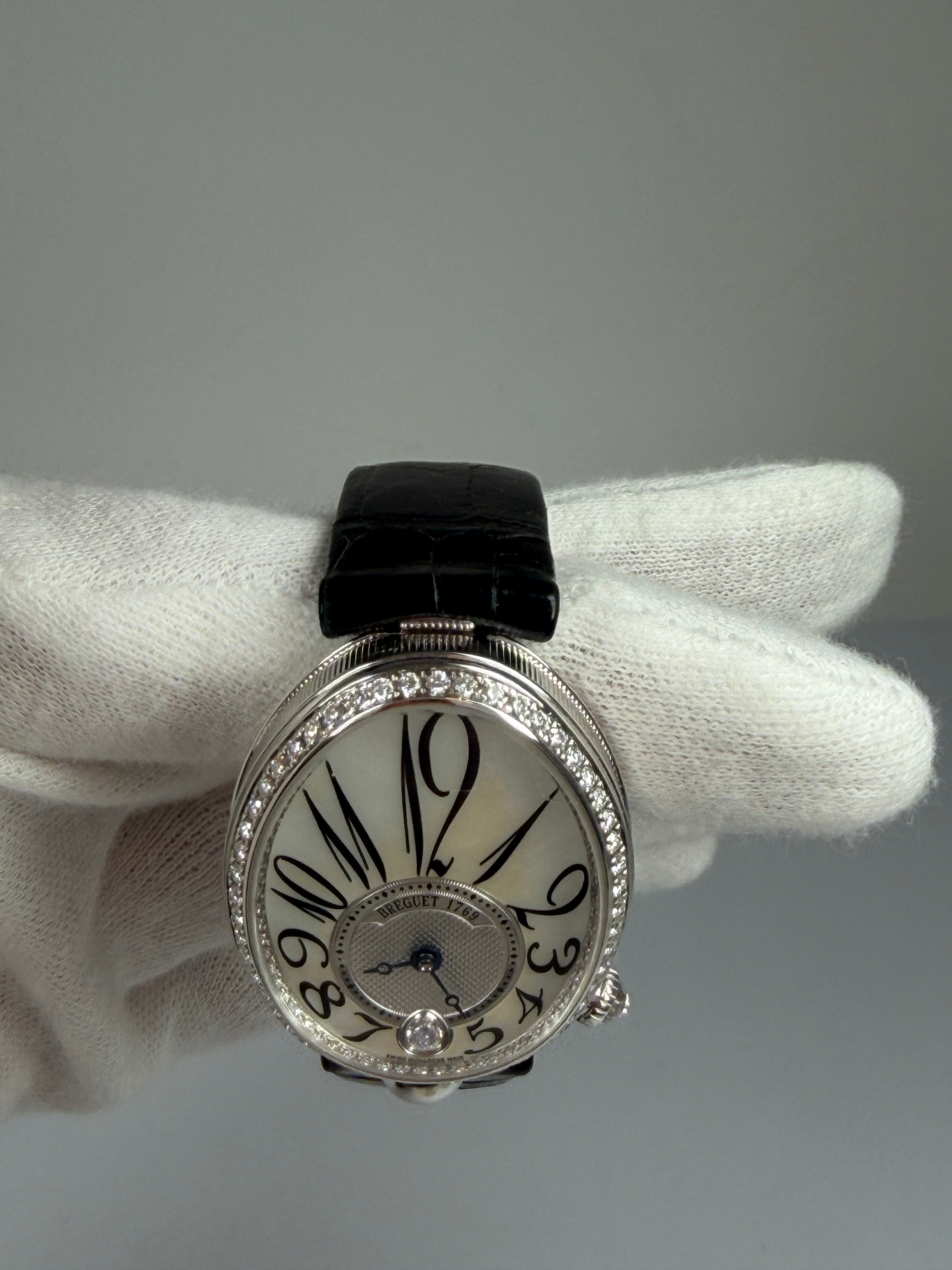 Breguet Reine De Naples 8918 18K White Gold & Diamonds Ladies Watch