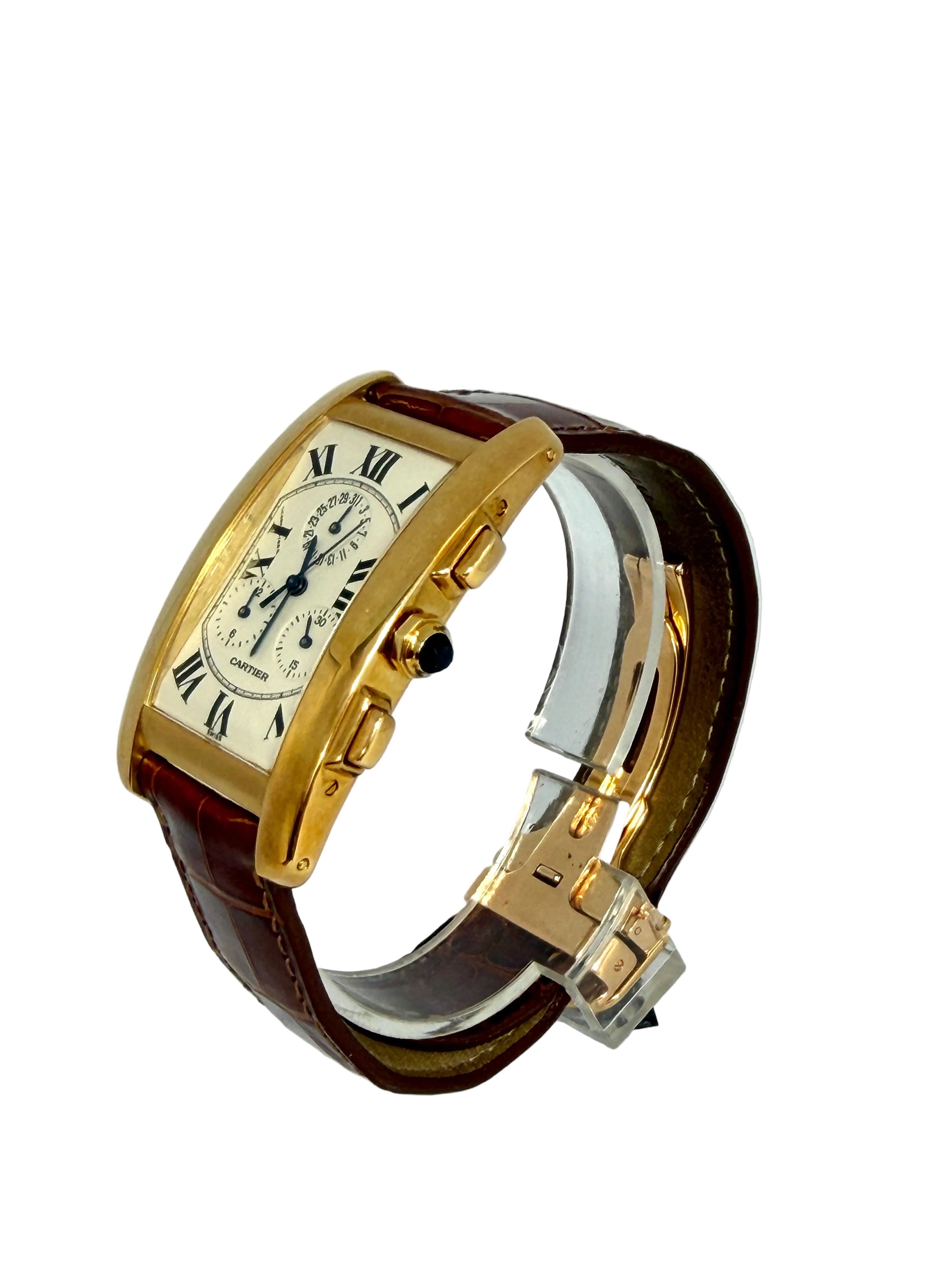 Cartier Tank Américaine Chronograph 18K Rose Gold Women’s Watch