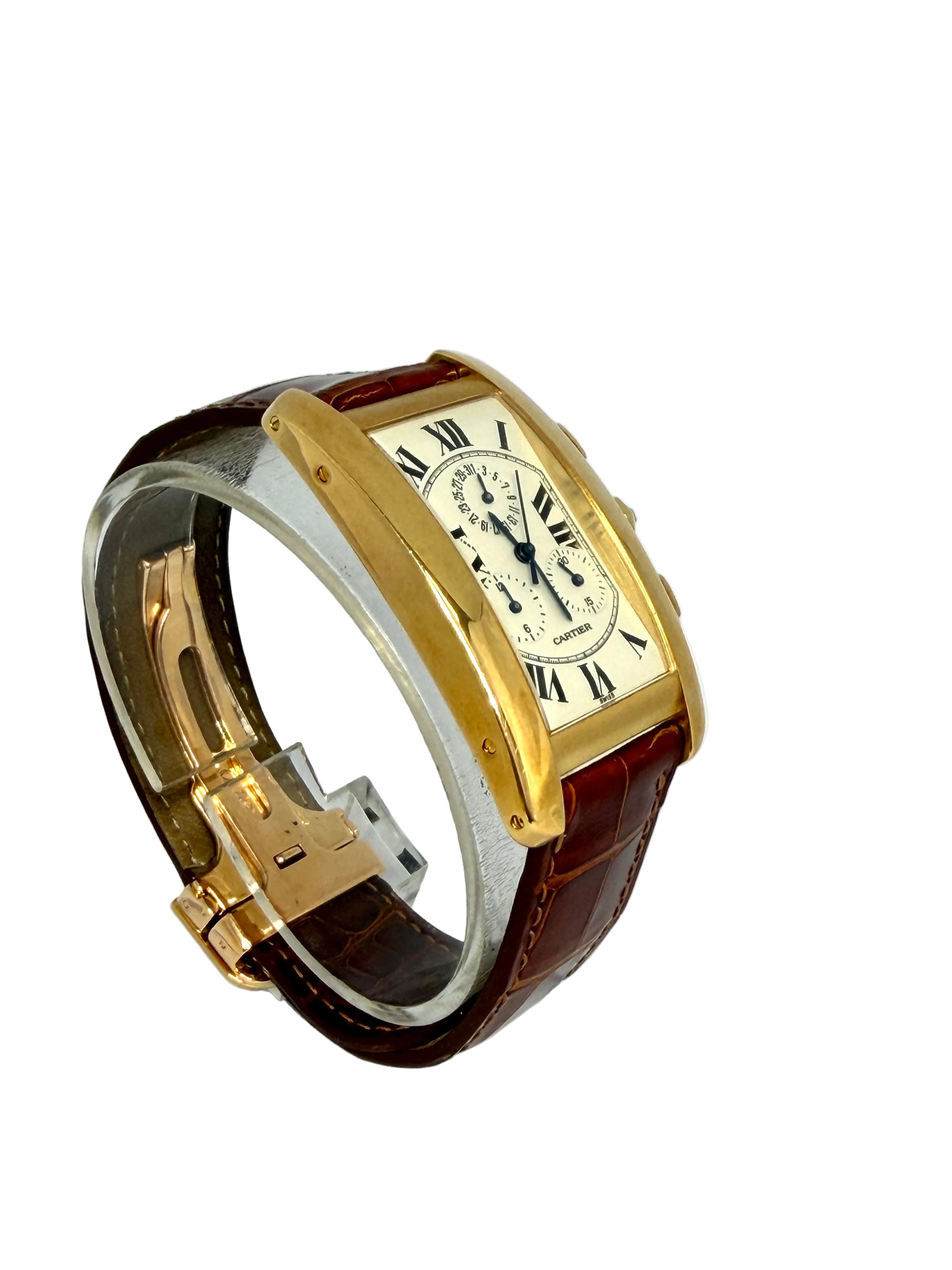 Cartier Tank Américaine Chronograph 18K Rose Gold Women’s Watch