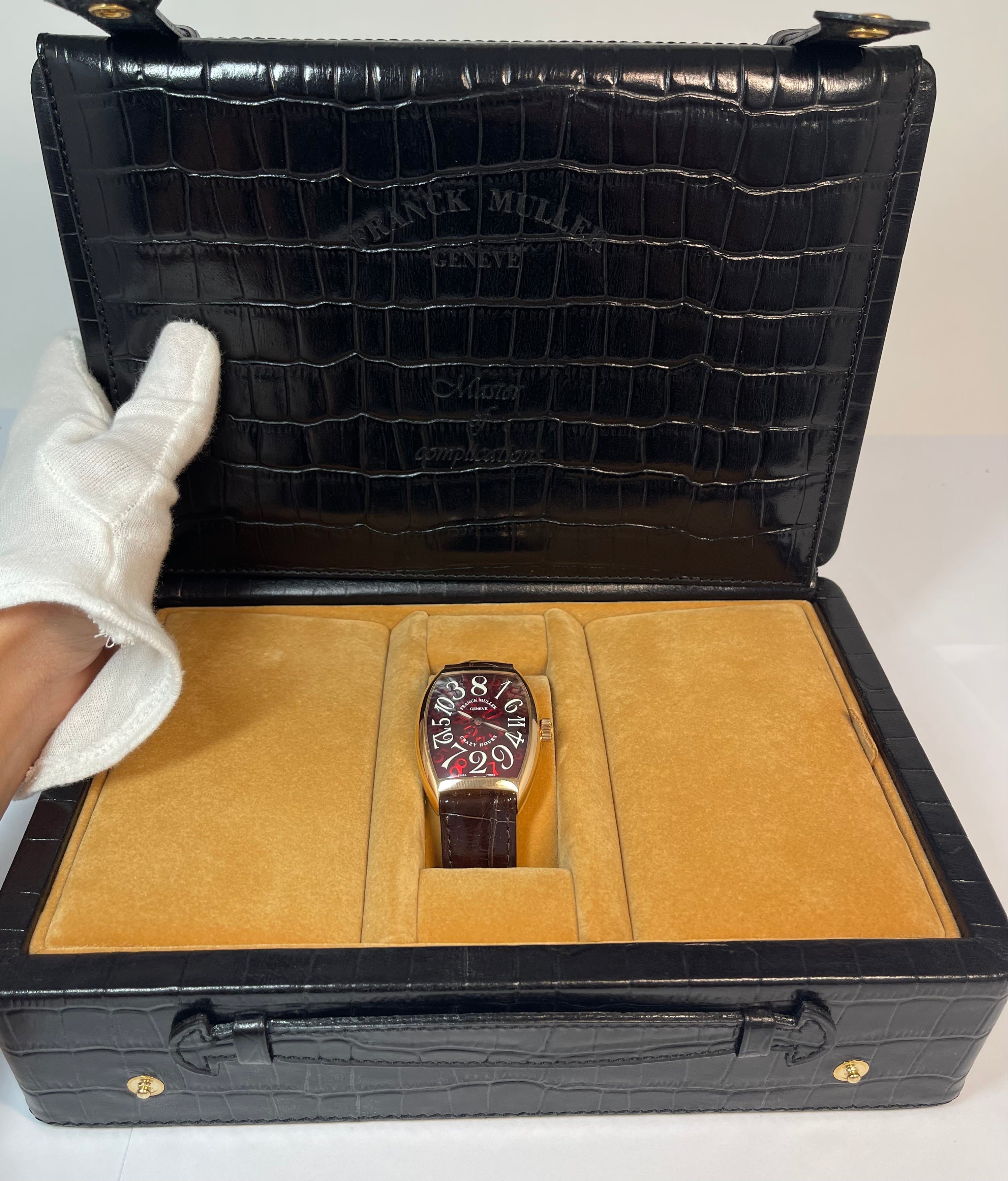 Franck Muller Cintrée Curvex Crazy Hours 18k Gold Men's Watch