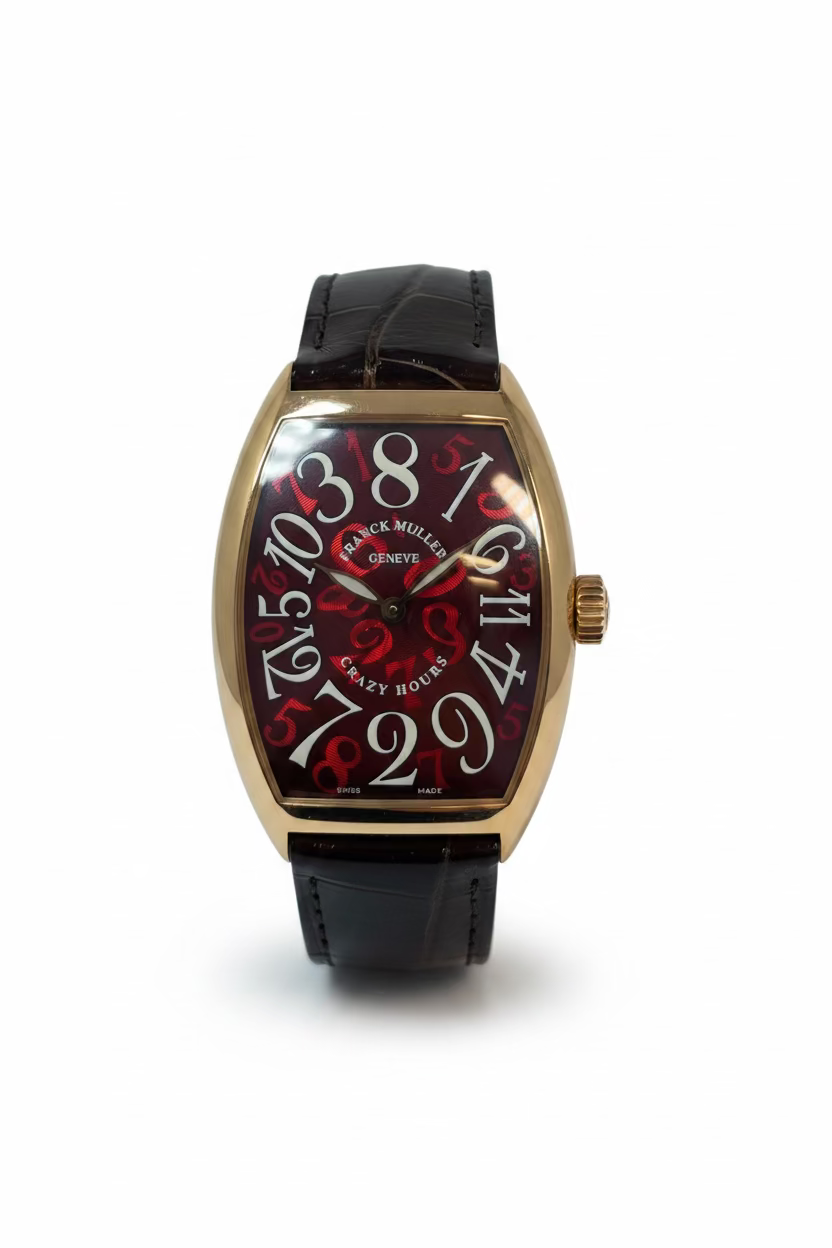 Franck Muller Cintrée Curvex Crazy Hours 18k Gold Men's Watch