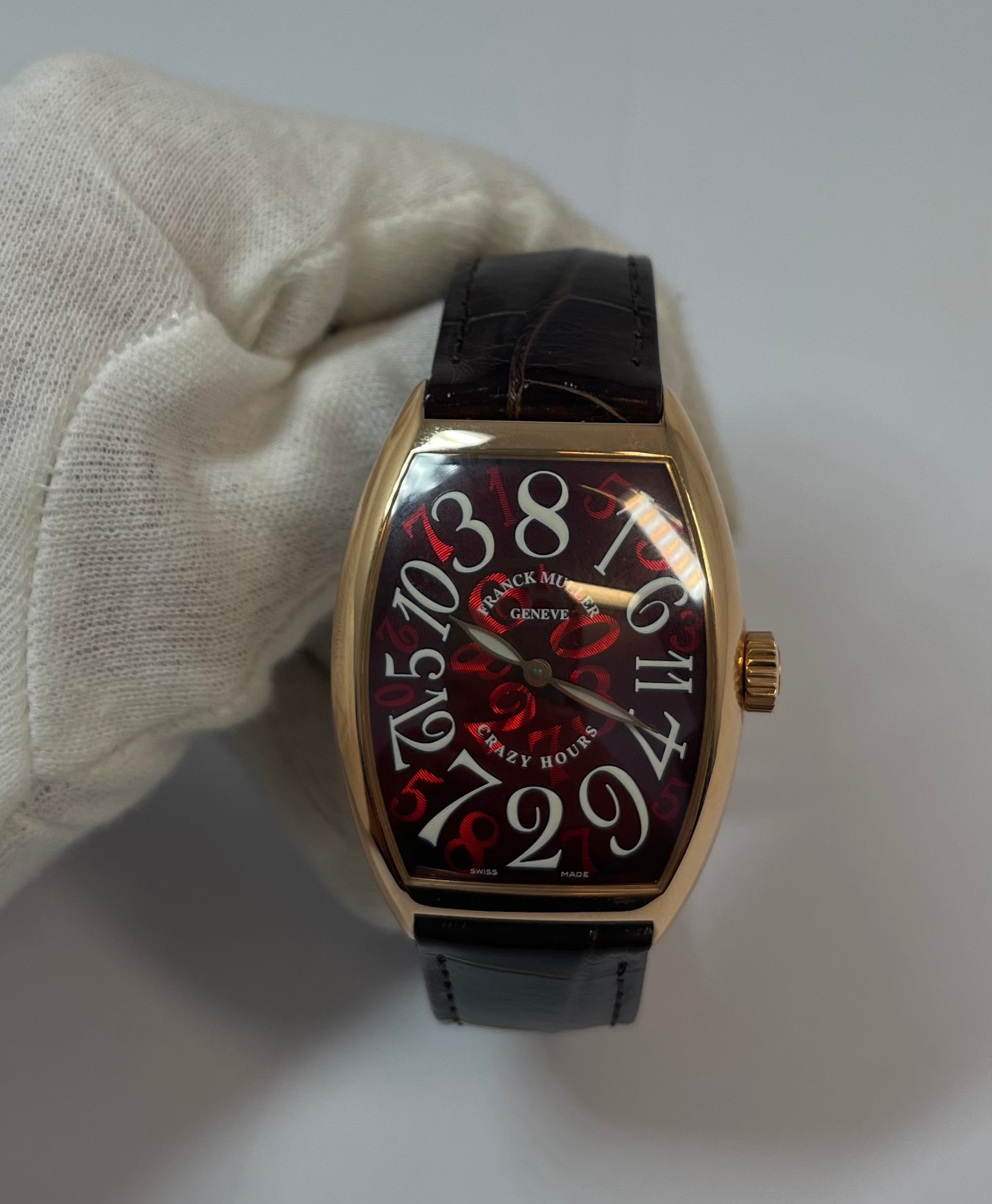 Franck Muller Cintrée Curvex Crazy Hours 18k Gold Men's Watch