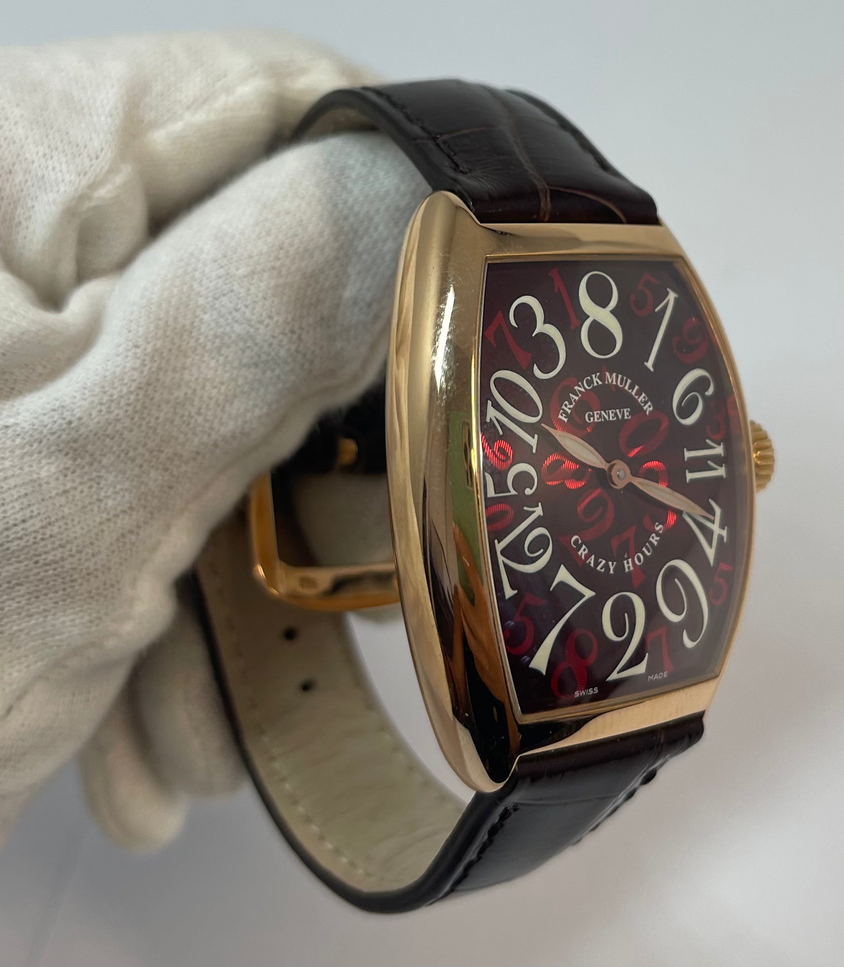 Franck Muller Cintrée Curvex Crazy Hours 18k Gold Men's Watch