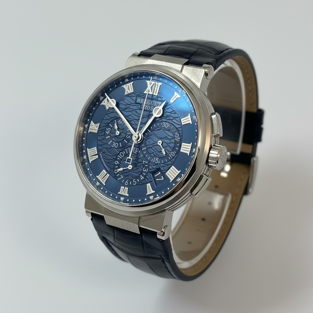Breguet Marine Chronographe 18k White Gold Men's Watch