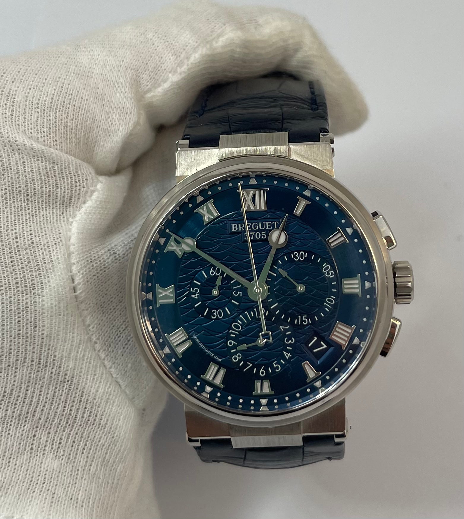 Breguet Marine Chronographe 18k White Gold Men's Watch
