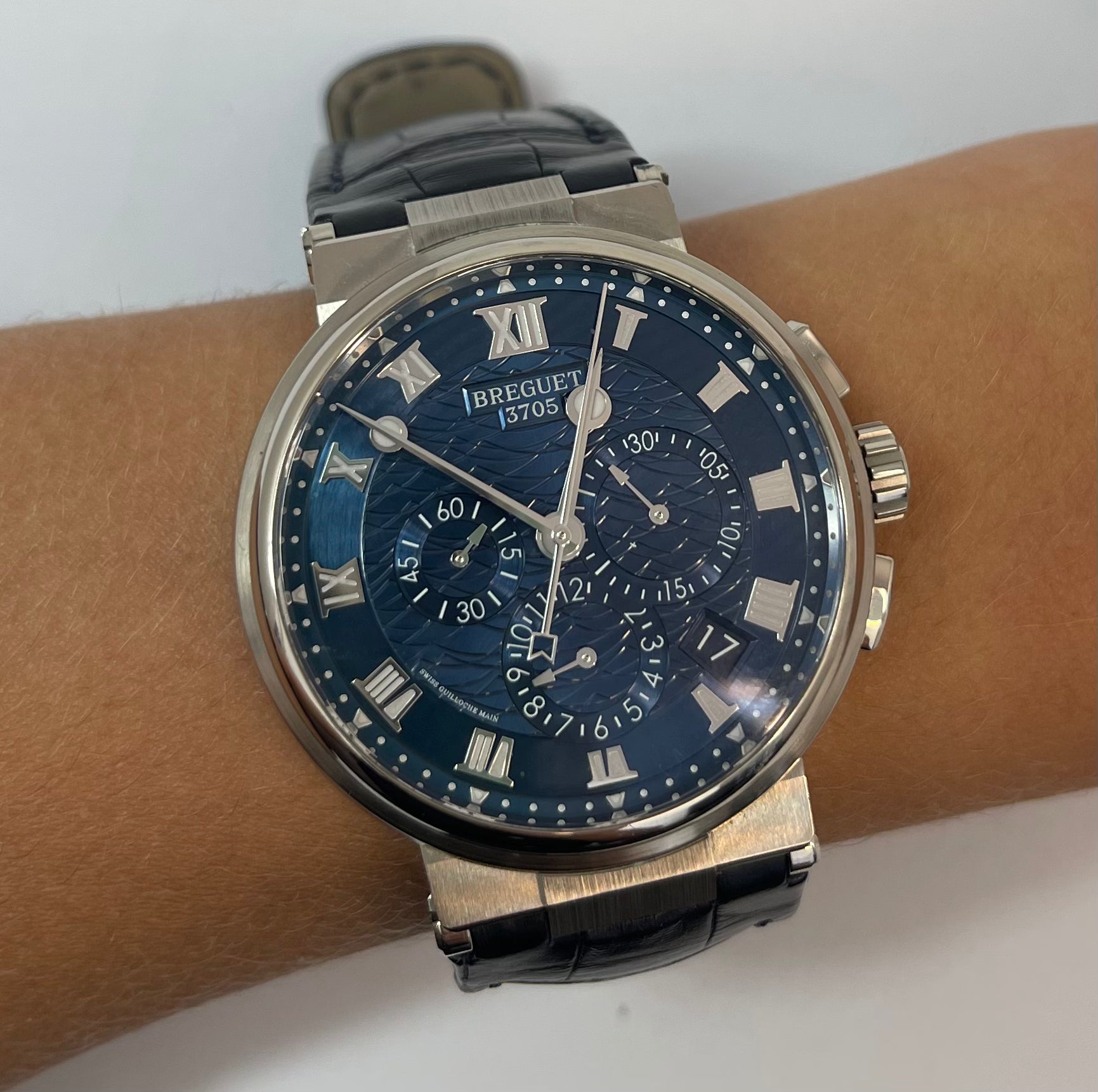 Breguet Marine Chronographe 18k White Gold Men's Watch