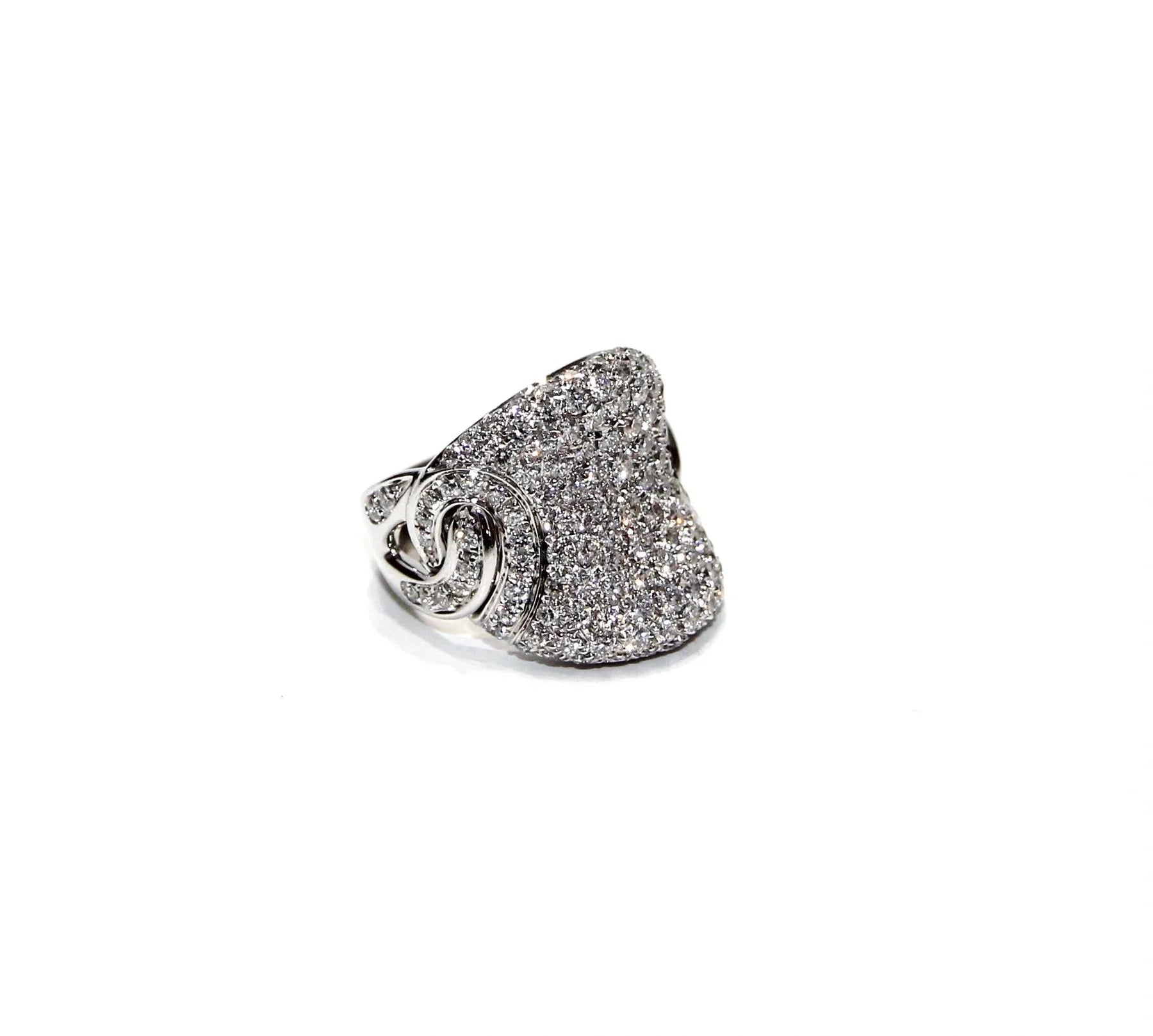 Leo Pizzo 18K White Gold Diamond Pave Lady's Ring
