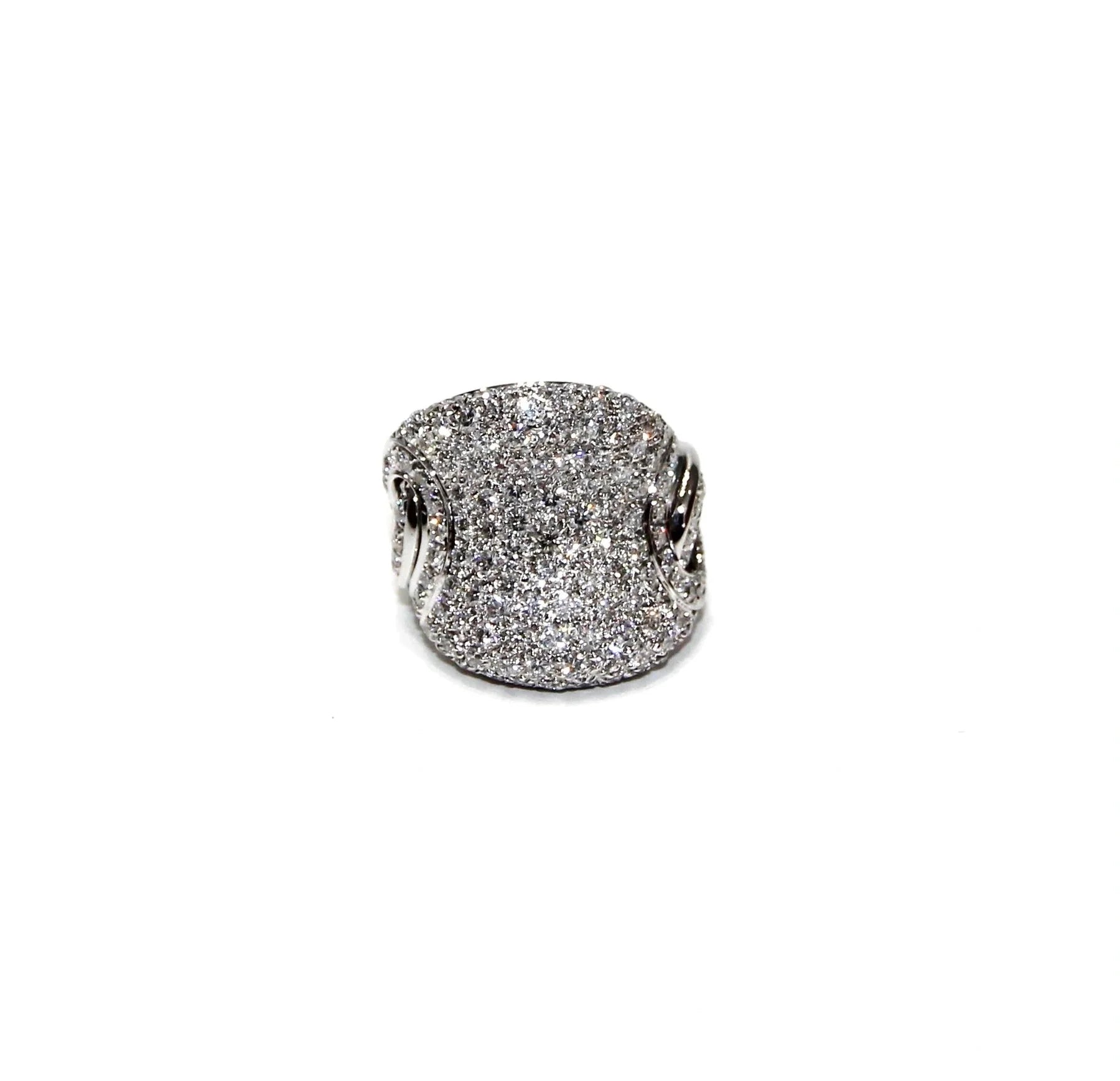 Leo Pizzo 18K White Gold Diamond Pave Lady's Ring