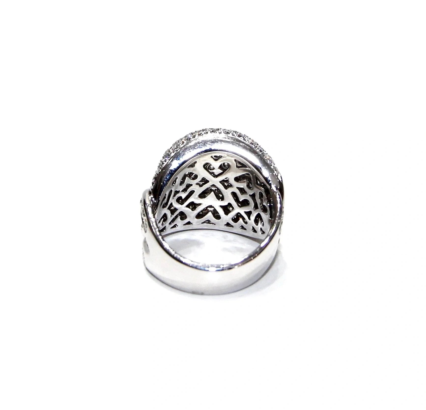 Leo Pizzo 18K White Gold Diamond Pave Lady's Ring