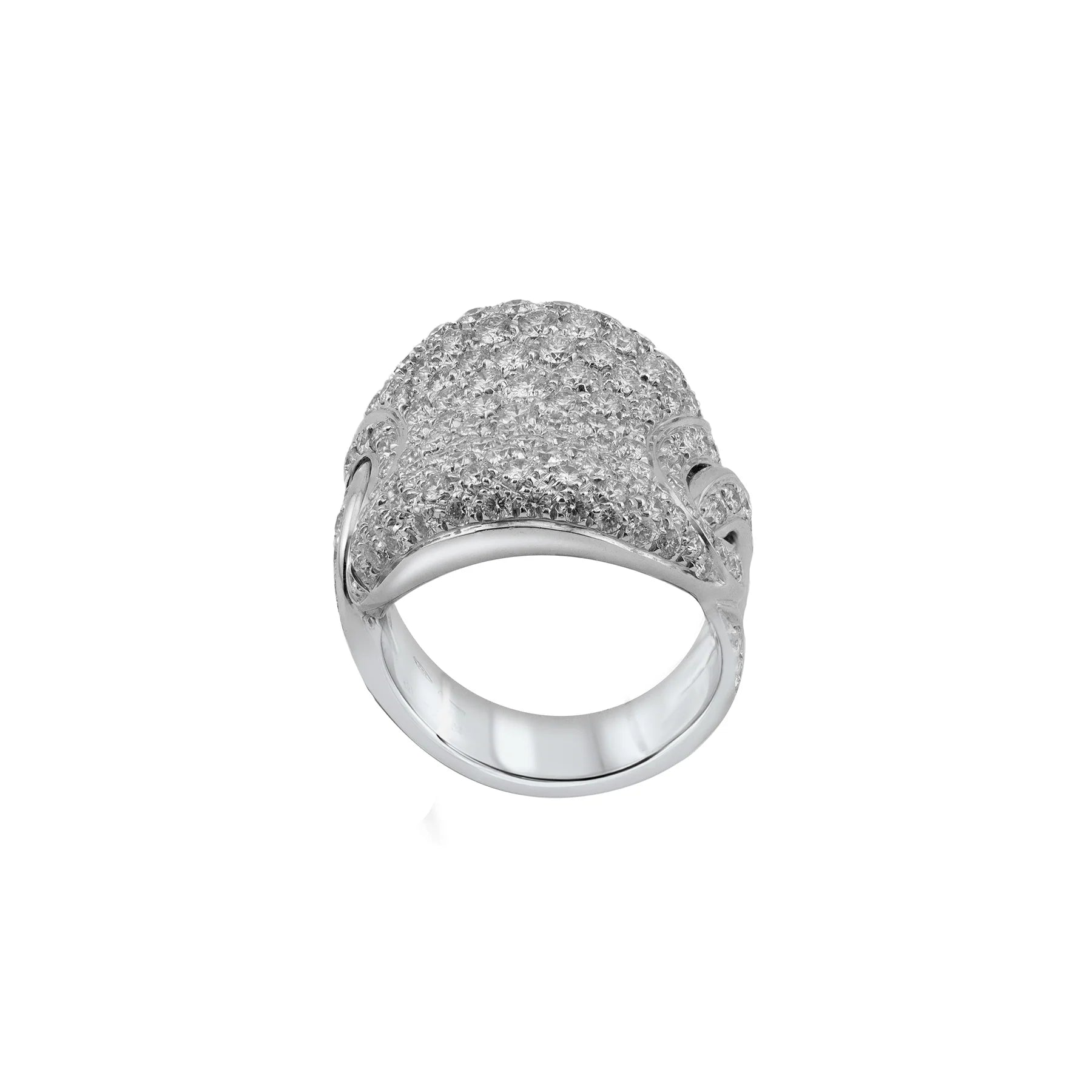 Leo Pizzo 18K White Gold Diamond Pave Lady's Ring