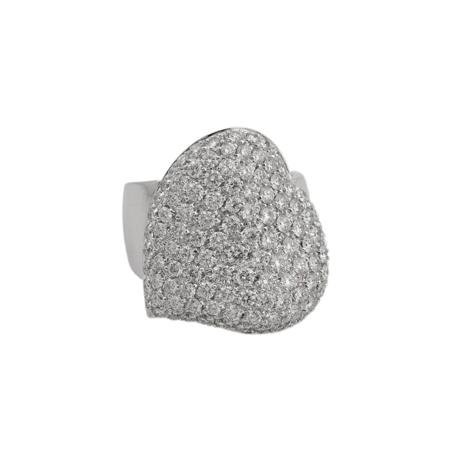 Leo Pizzo 18K White Gold Heart Shaped Diamond Lady's Ring