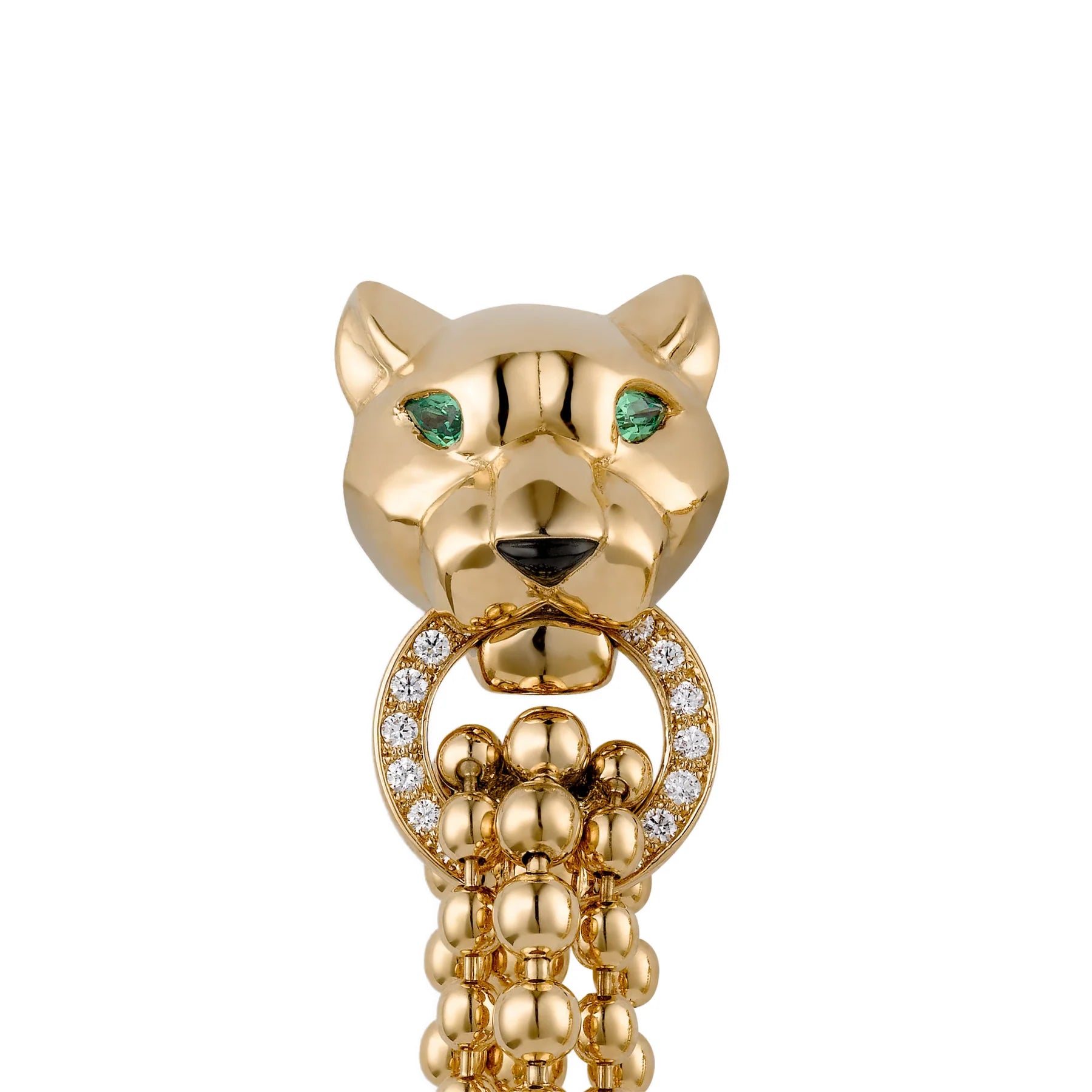 Cartier 18K Yellow Gold Panthère de Cartier Pendant Lady's Earrings