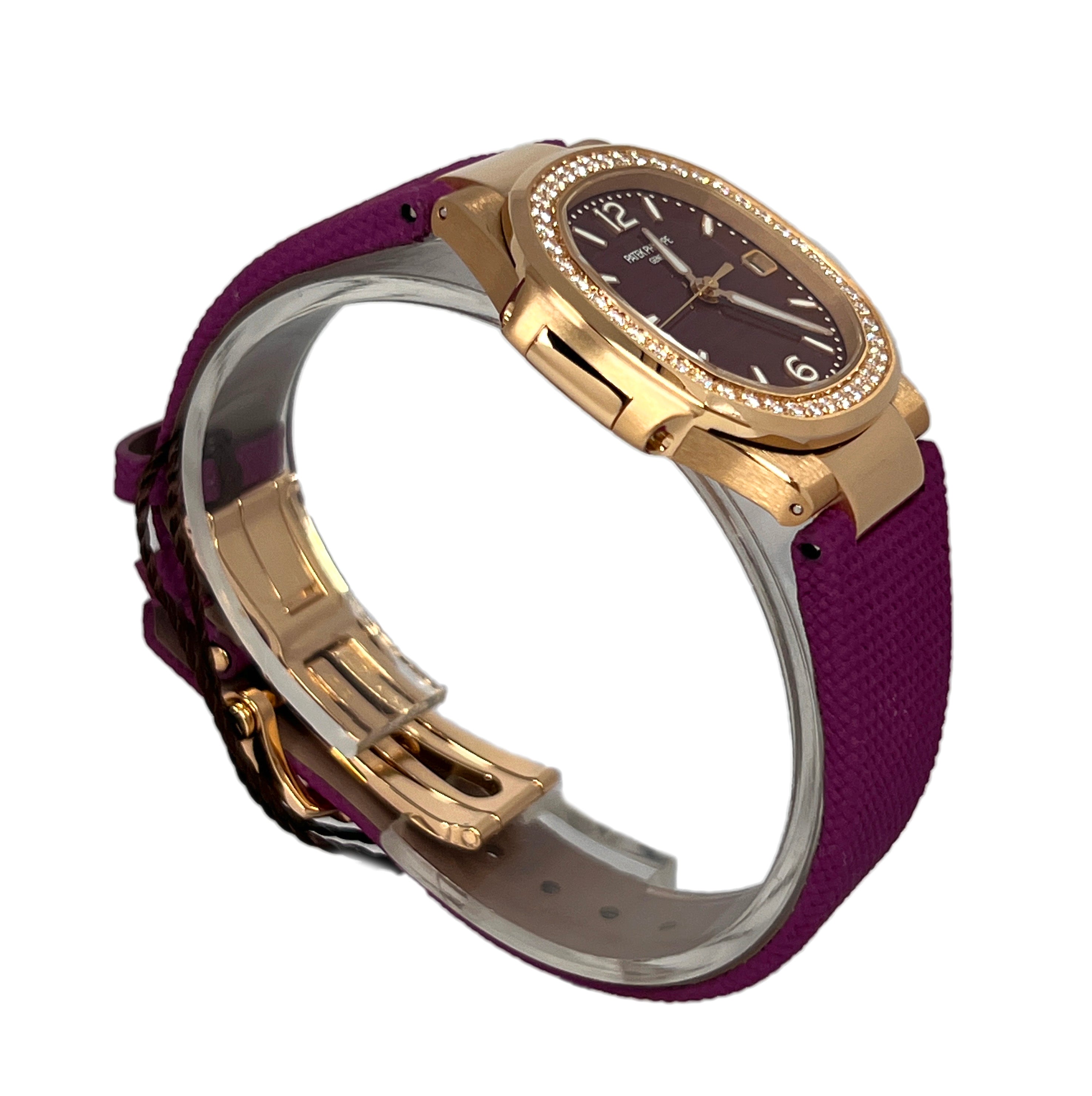 Patek Philippe Nautilus 18K Rose Gold & Diamonds Lady's Watch