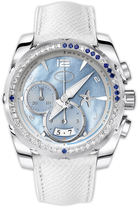 Parmigiani Fleurier Pershing 002 Asteria 18k White Gold Lady's Watch