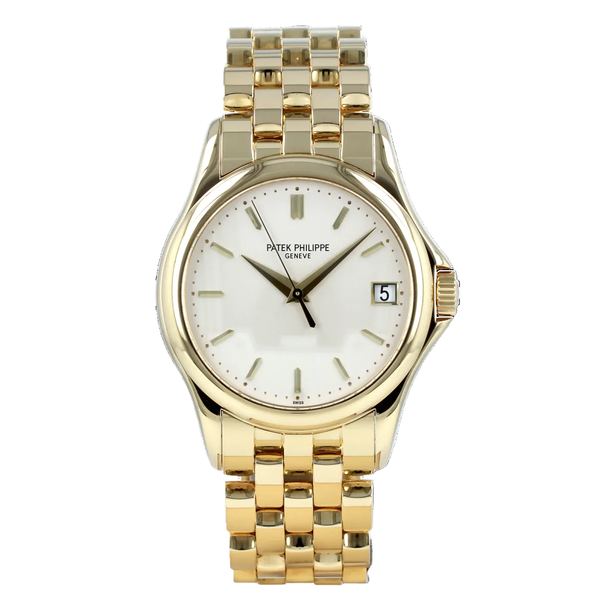 Patek Philippe Calatrava 18K Yellow Gold Bracelet Men's Watch
