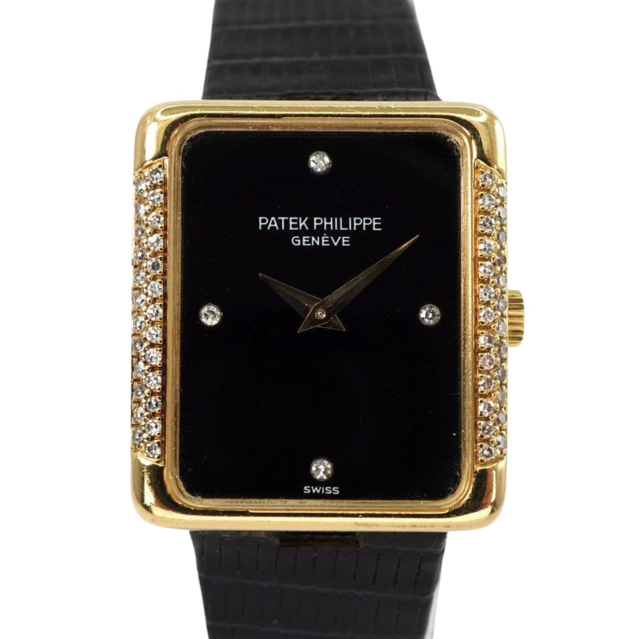 Patek Philippe Haute Joaillerie Diamond-Set 18K Yellow Gold Onyx Dial Lady's Watch