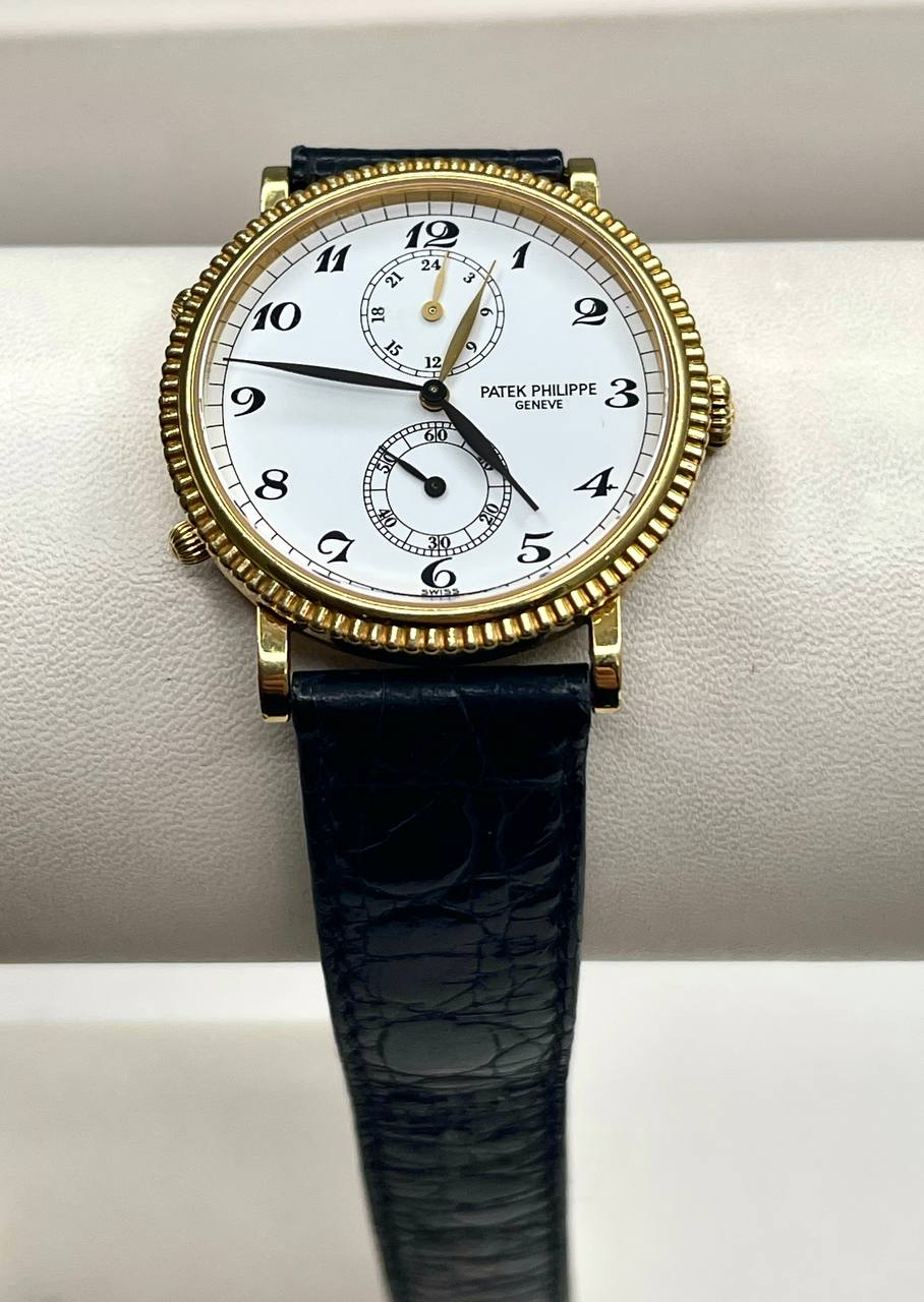 Patek Philippe Calatrava Travel Time 34 mm 18K Yellow Gold Men’s Watch
