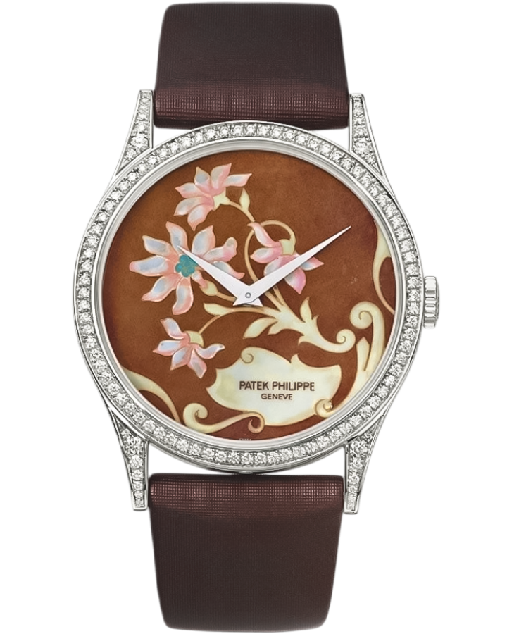 Patek Philippe Calatrava Floral Arabesques Platinum Women’s Watch