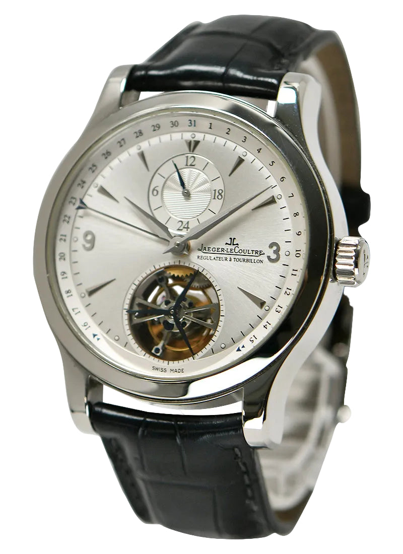 Jaeger-LeCoultre Master Grand Tourbillon Dual Time Stainless Steel Men's Watch