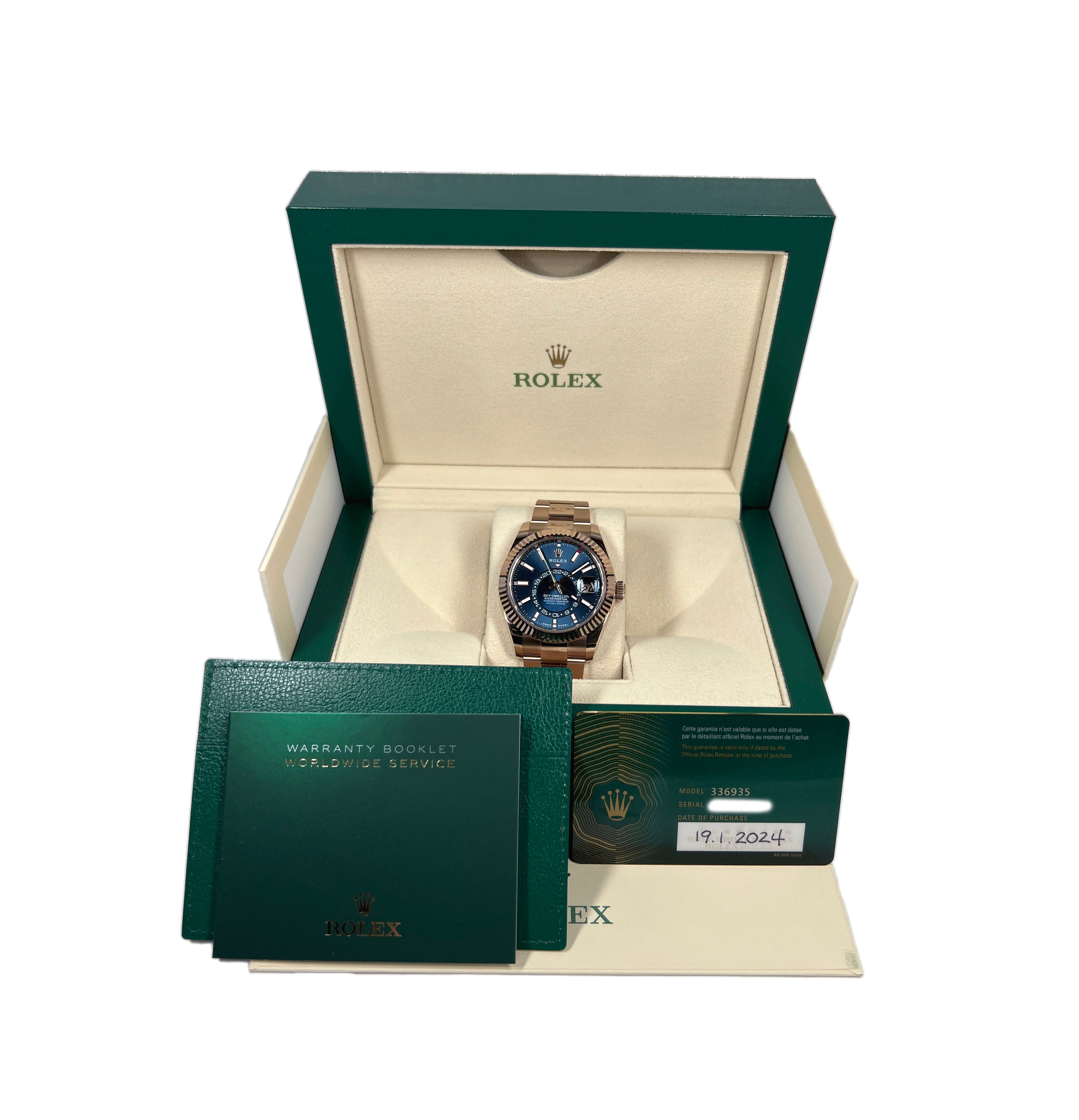 Rolex Sky-Dweller 18K Everose Gold Men's Watch