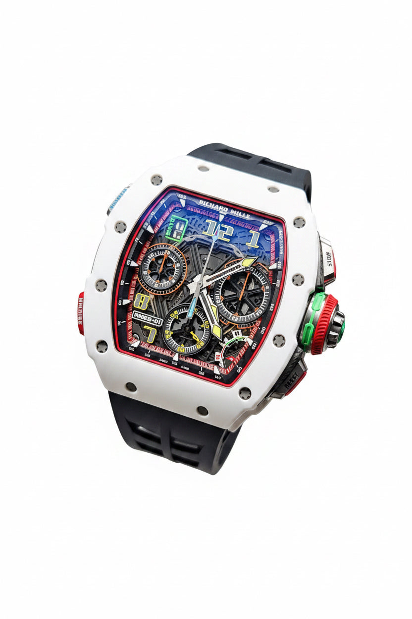 Richard Mille RM 65-01 Automatic Split-Seconds Chronograph White Quartz TPT Men's Watch