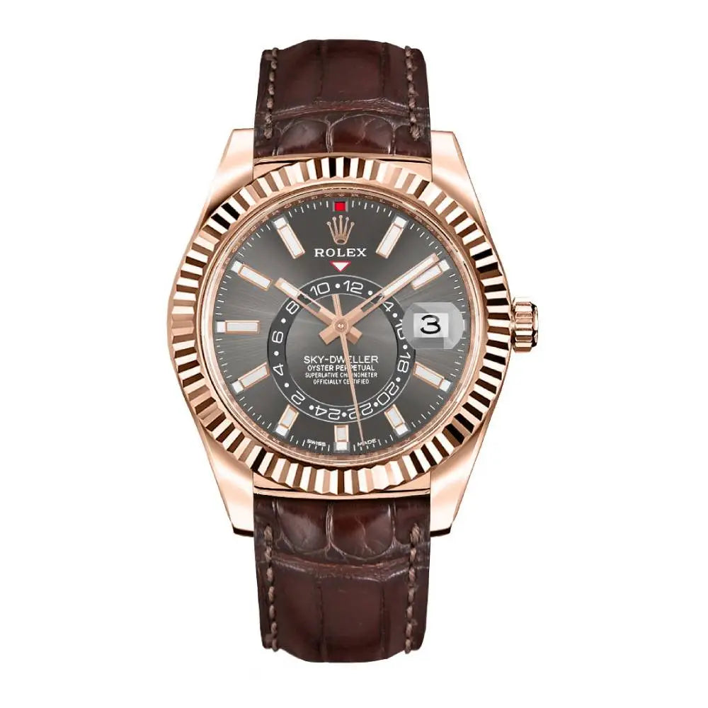 Rolex Sky-Dweller 18K Everose Gold Men’s Watch