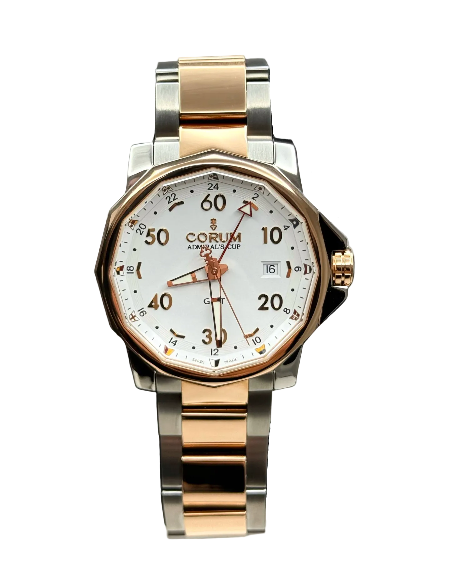 Corum Dual Time 18K Rose Gold & Stainless Steel Men's Watch