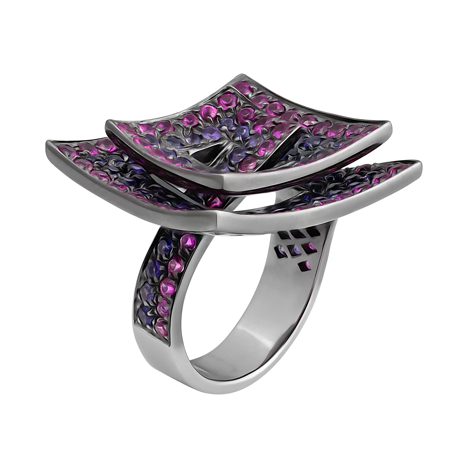 Stefan Hafner 18K White Gold Sapphire Lady's Ring