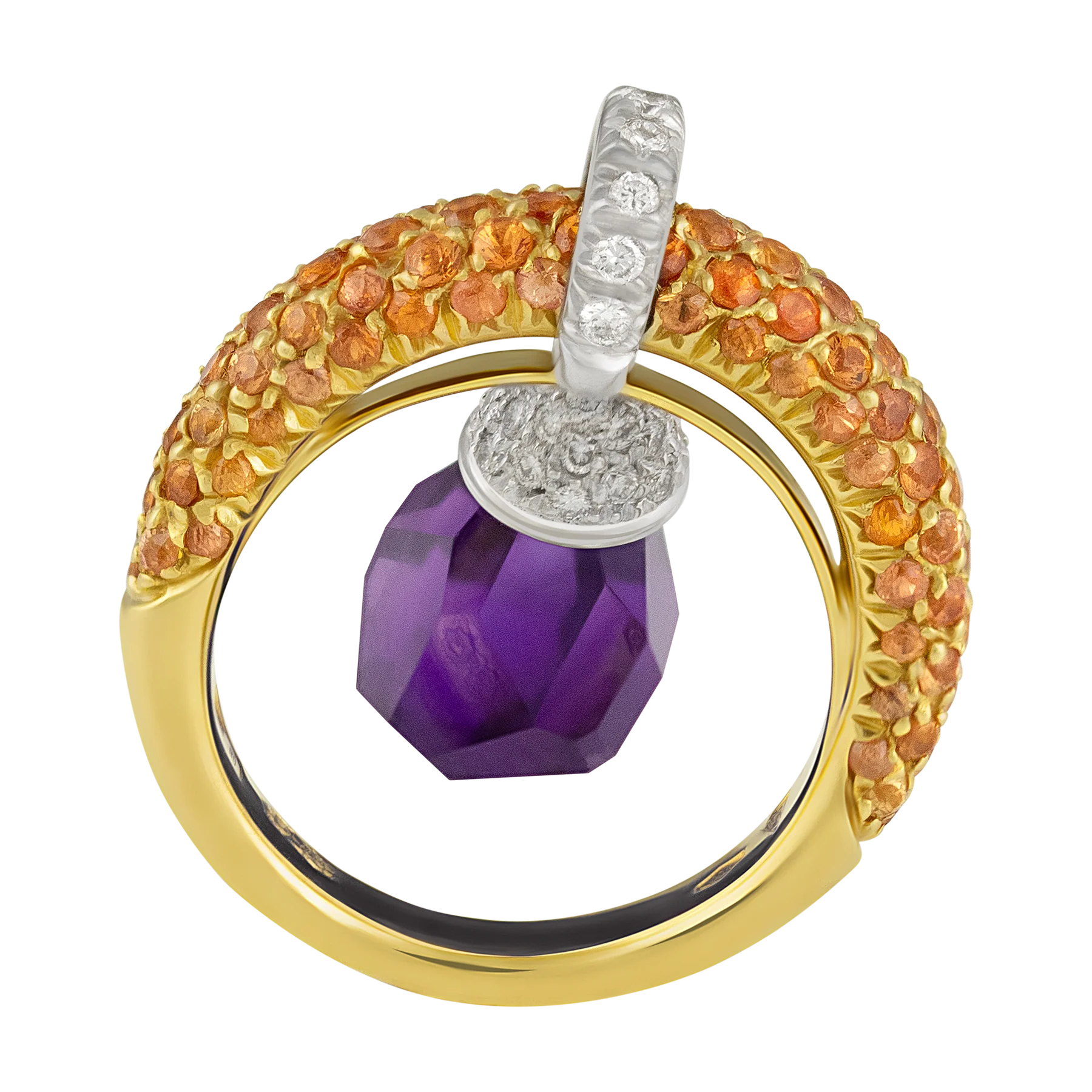 Stefan Hafner 18K Yellow Gold Diamond & Sapphire Lady's Ring