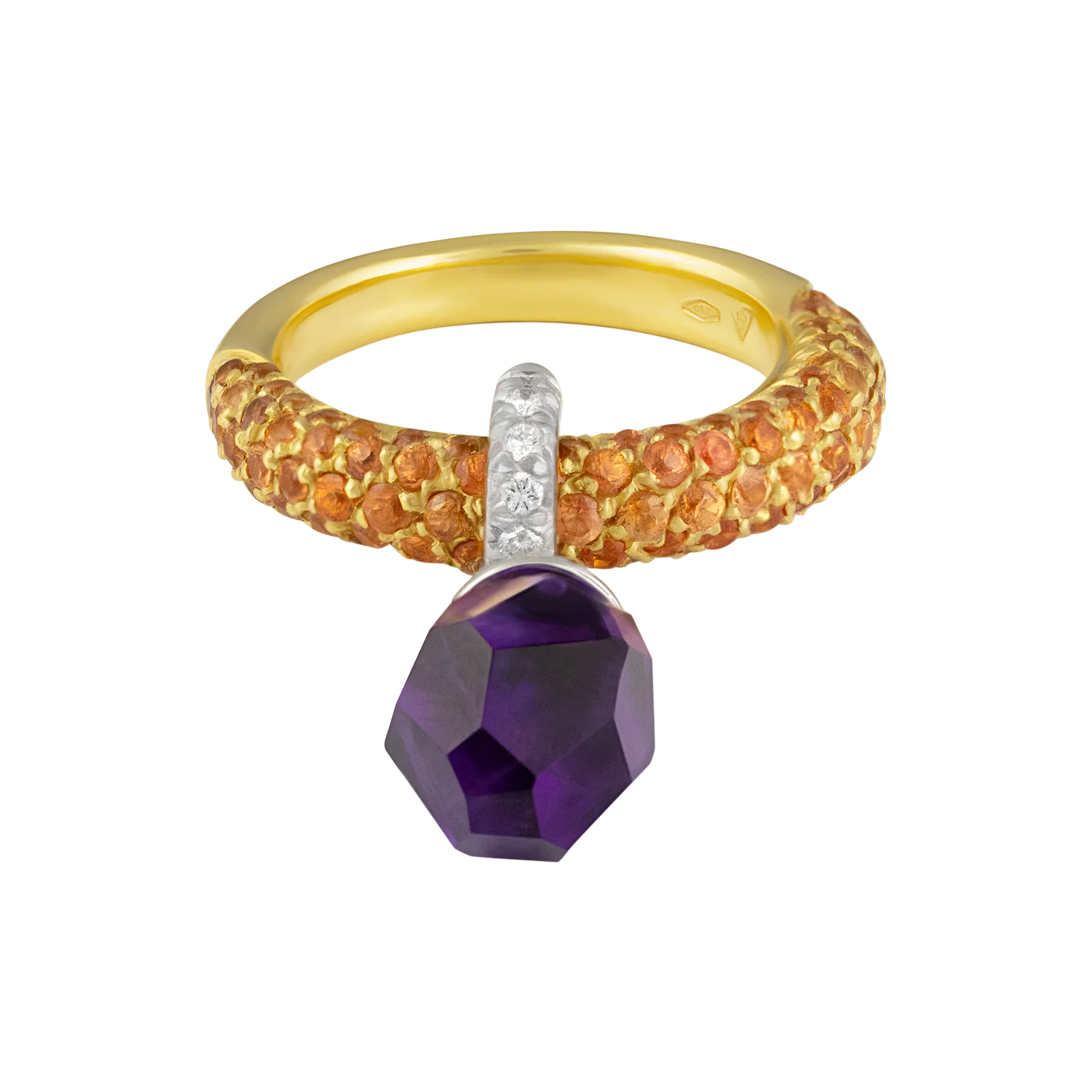 Stefan Hafner 18K Yellow Gold Diamond & Sapphire Lady's Ring