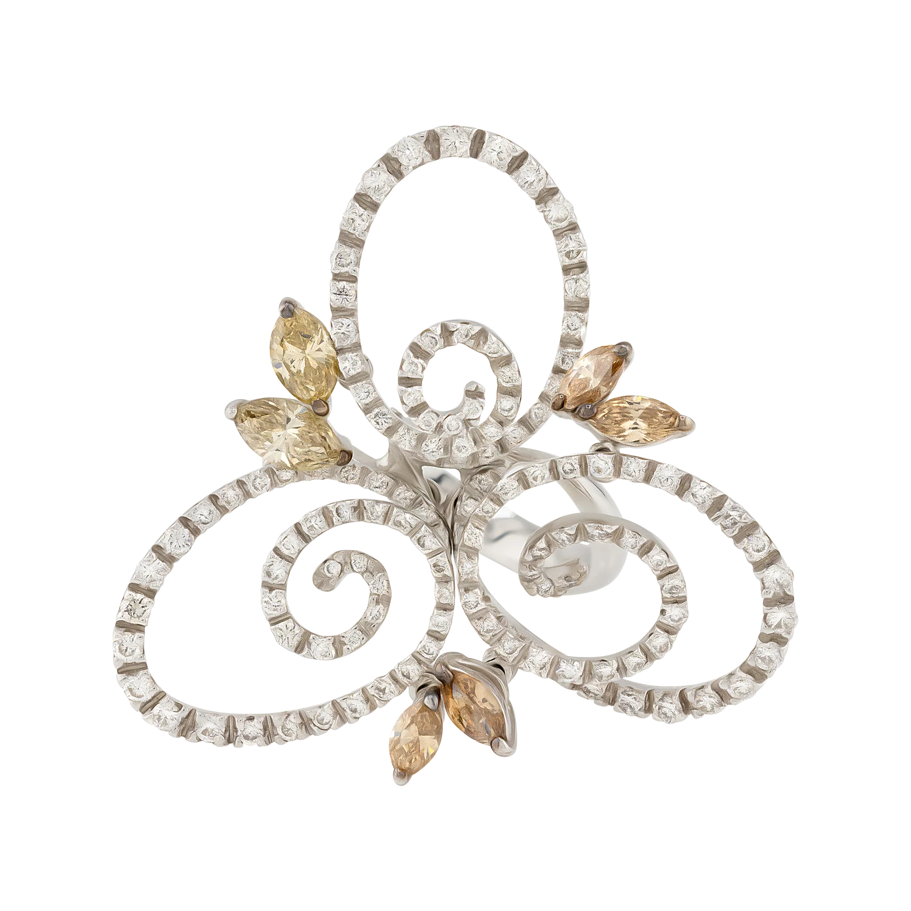 Stefan Haner 18K White Gold Diamond Lady's Ring