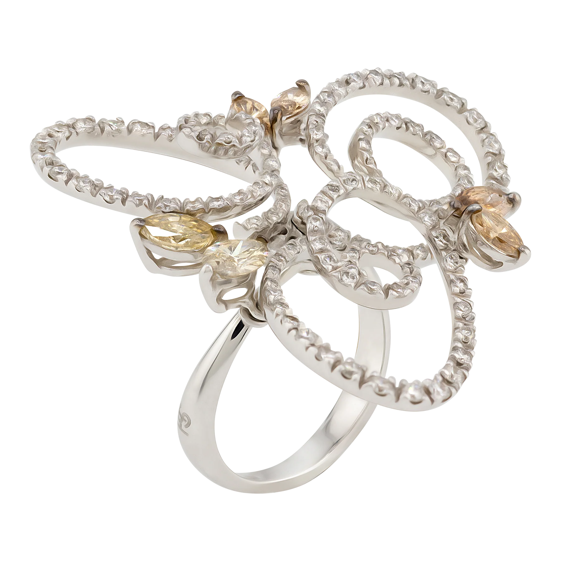 Stefan Haner 18K White Gold Diamond Lady's Ring