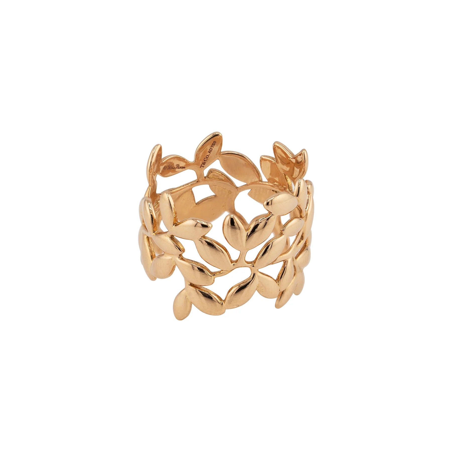 Tiffany & Co. 18K Rose Gold Paloma Olive Leaf Lady's Ring